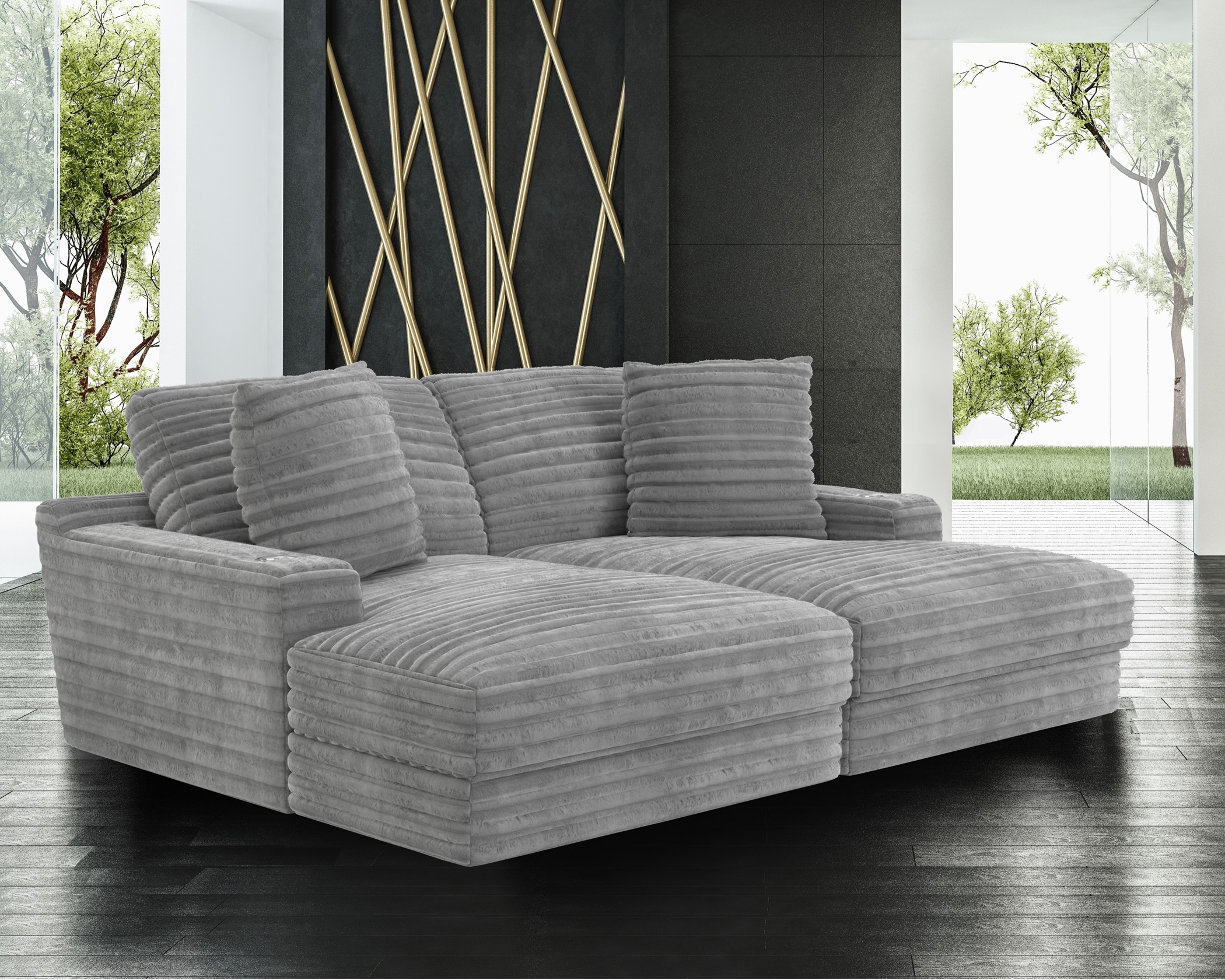 3045 Oyster Double Lounge Chaise