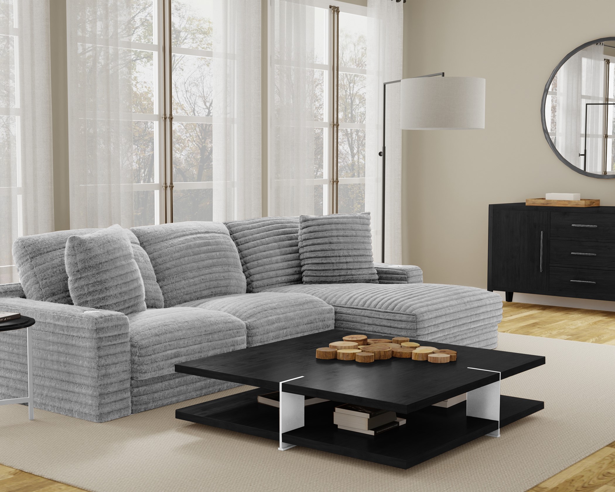 3045 Oyster Sectional - Click Image to Close