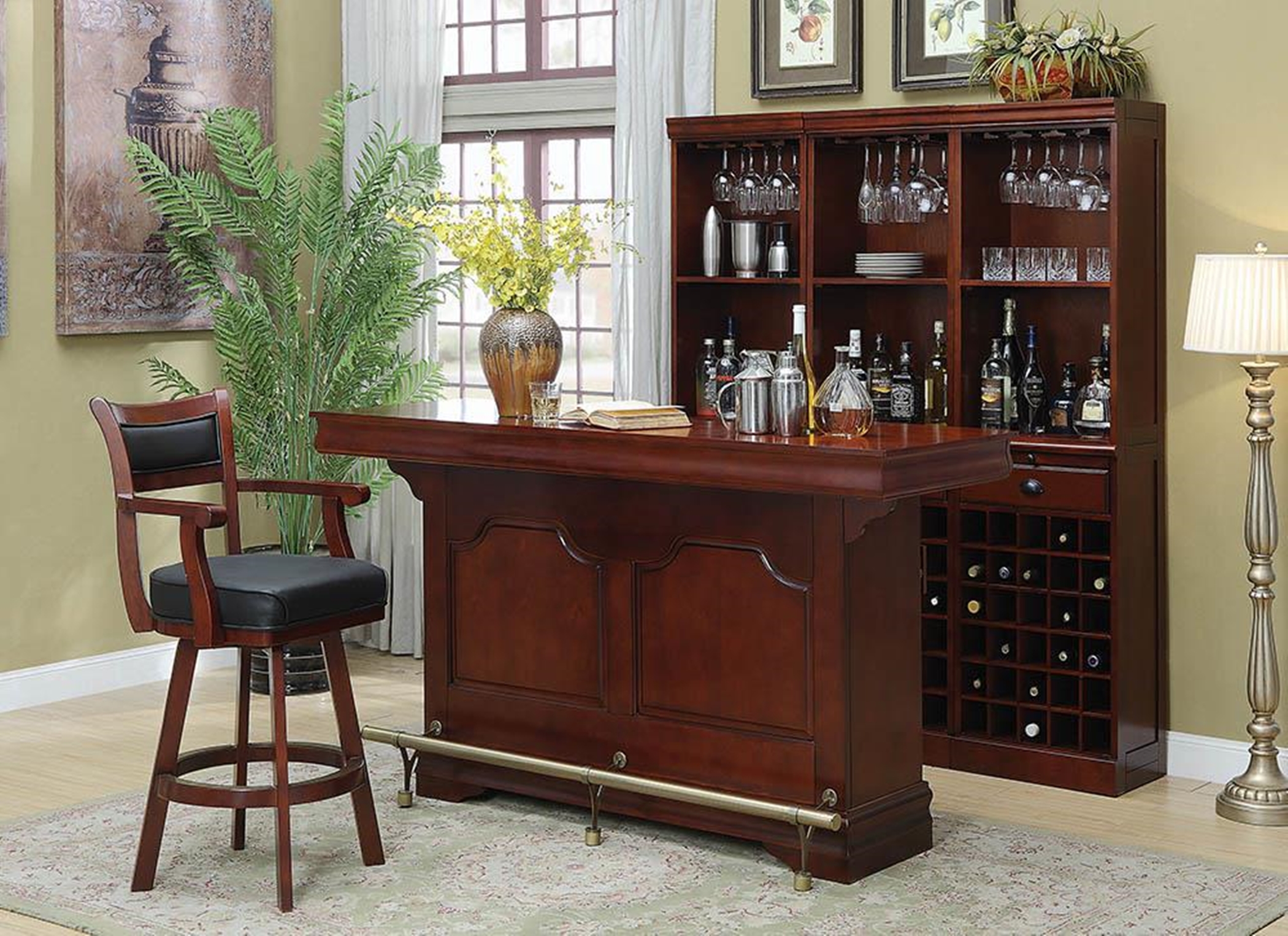 Traditional Cherry Bar Unit - Click Image to Close