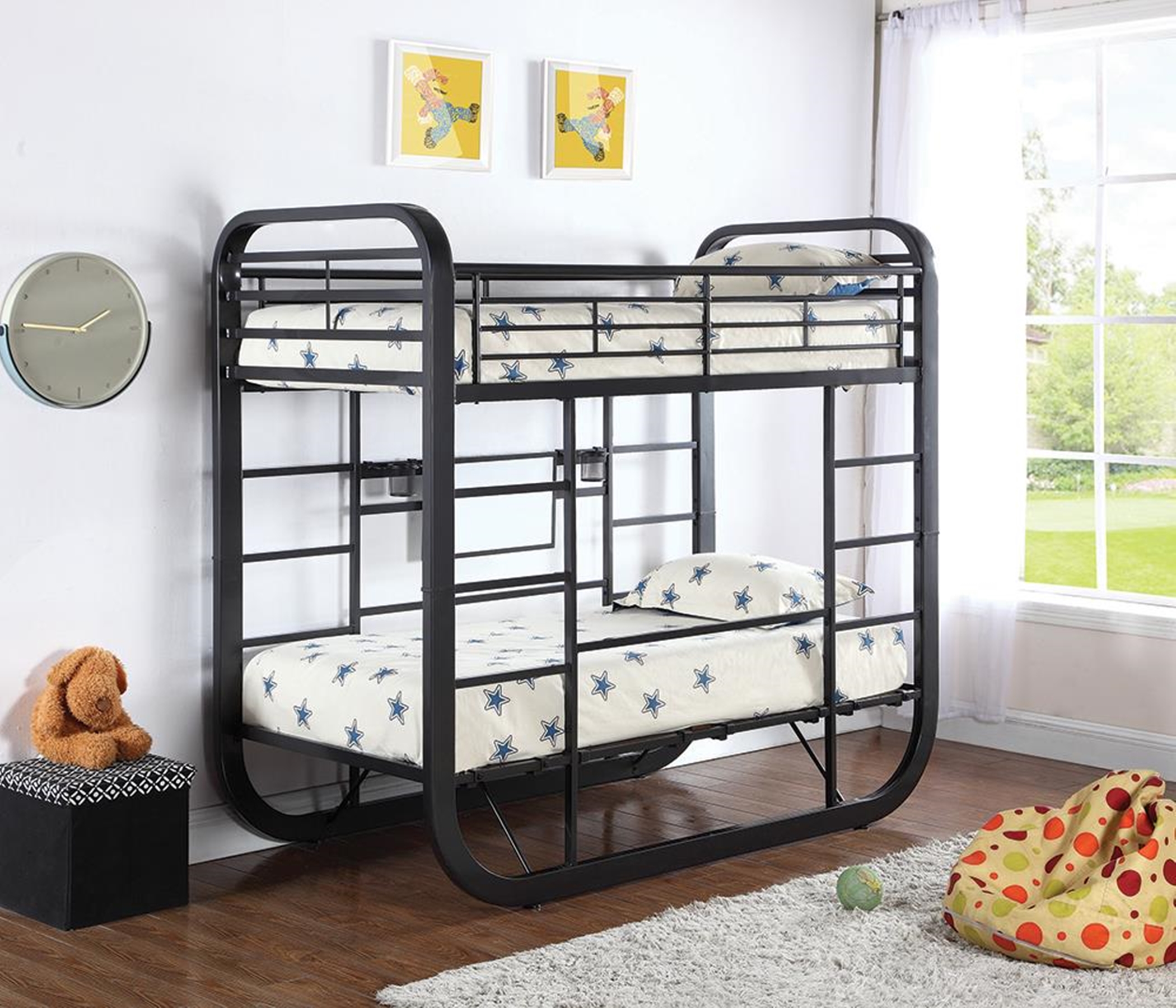 Archer Casual Chestnut Twin Workstation Bunk Bed - Click Image to Close