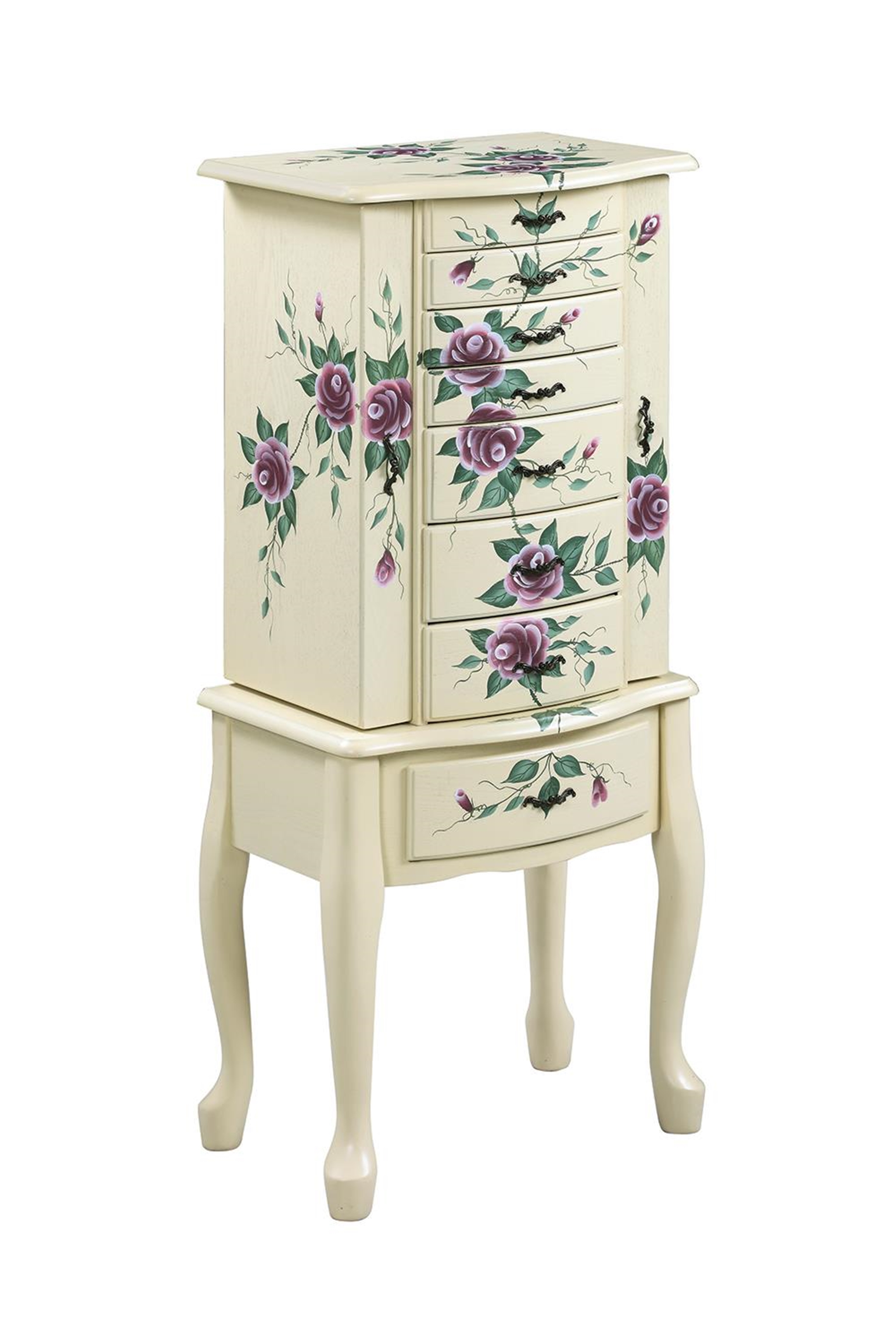 Coaster Accents Traditional Off-White Jewelry Armoire - Click Image to Close