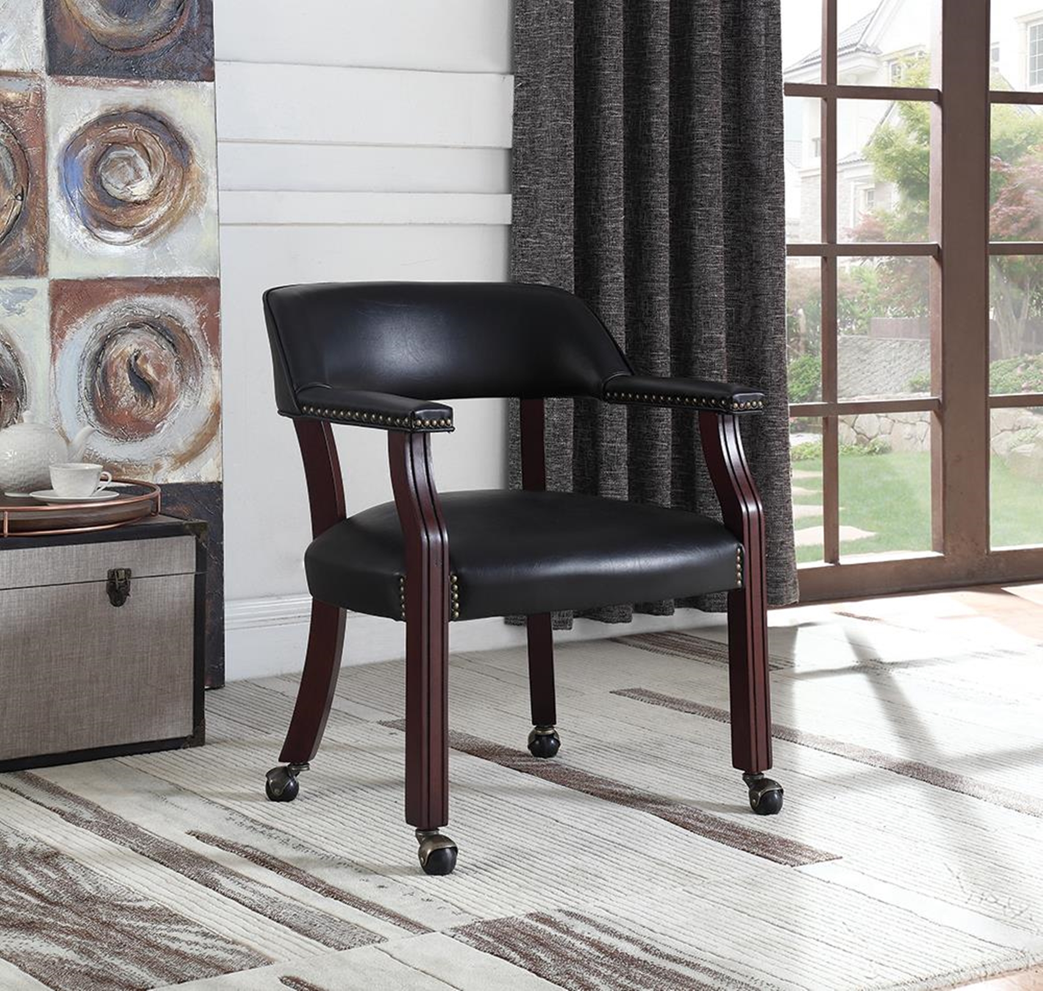 Modern Black Guest Chair - Click Image to Close