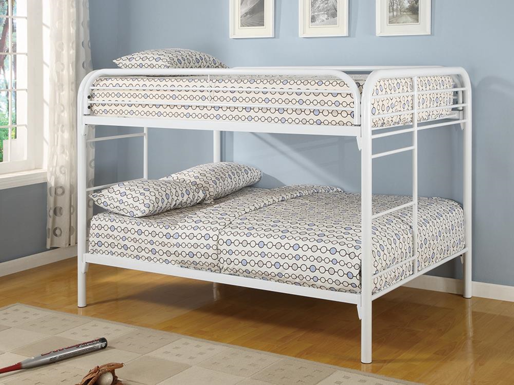 Fordham White Full-Over-Full Bunk Bed - Click Image to Close