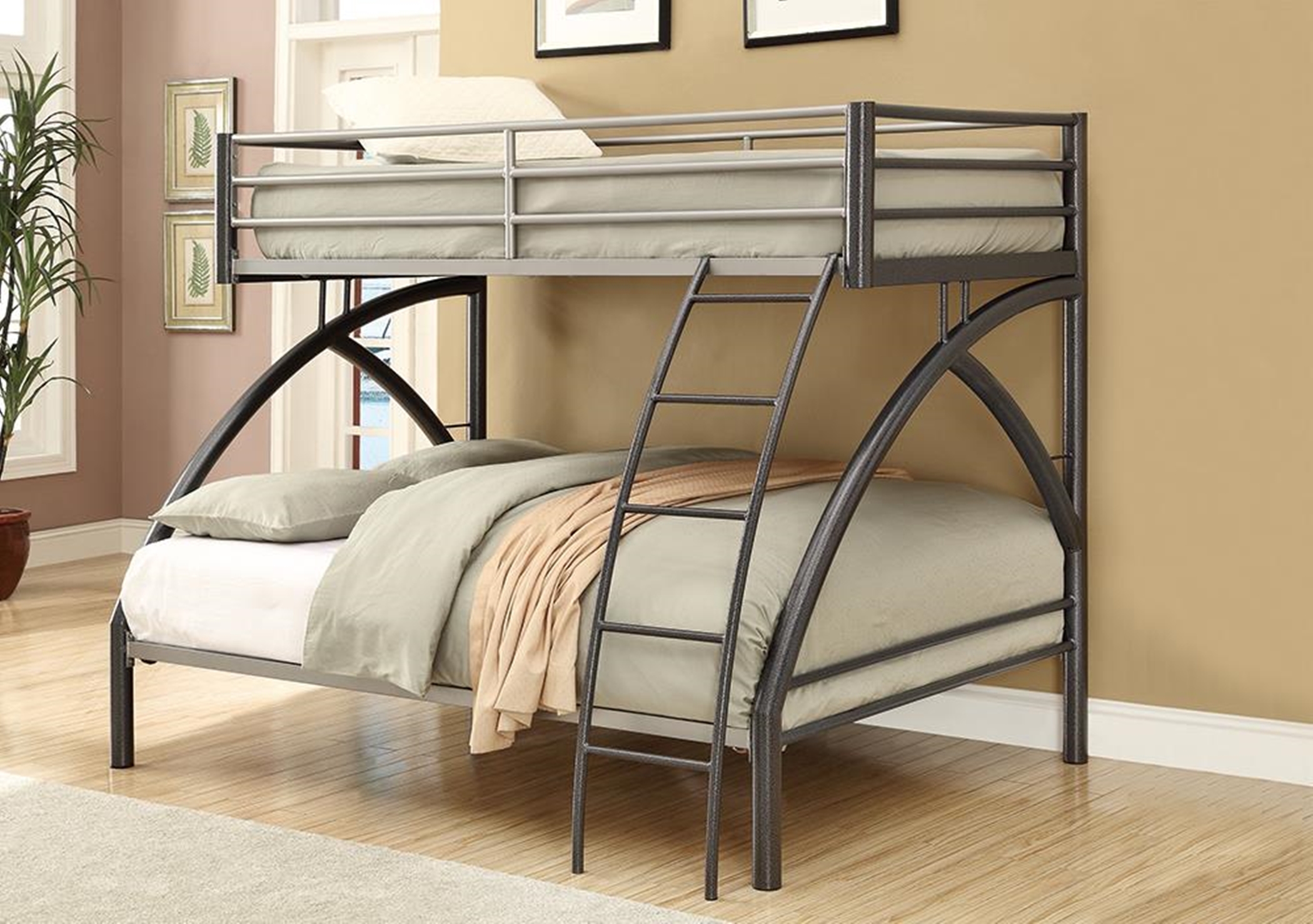 Twin-over-Full Metal Bunk Bed - Click Image to Close