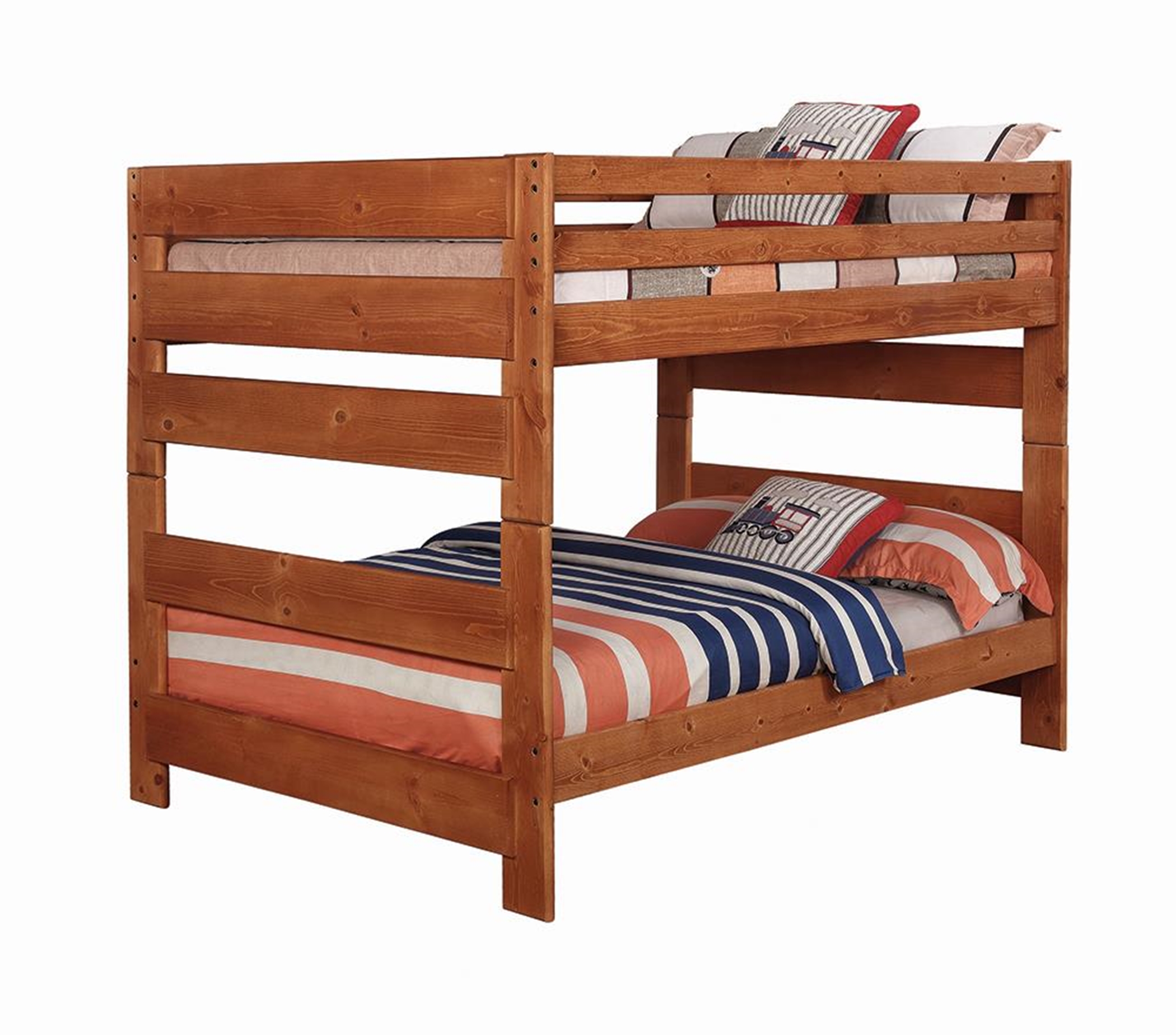 Wrangle Hill Amber Wash Full-over-Full Bunk Bed - Click Image to Close