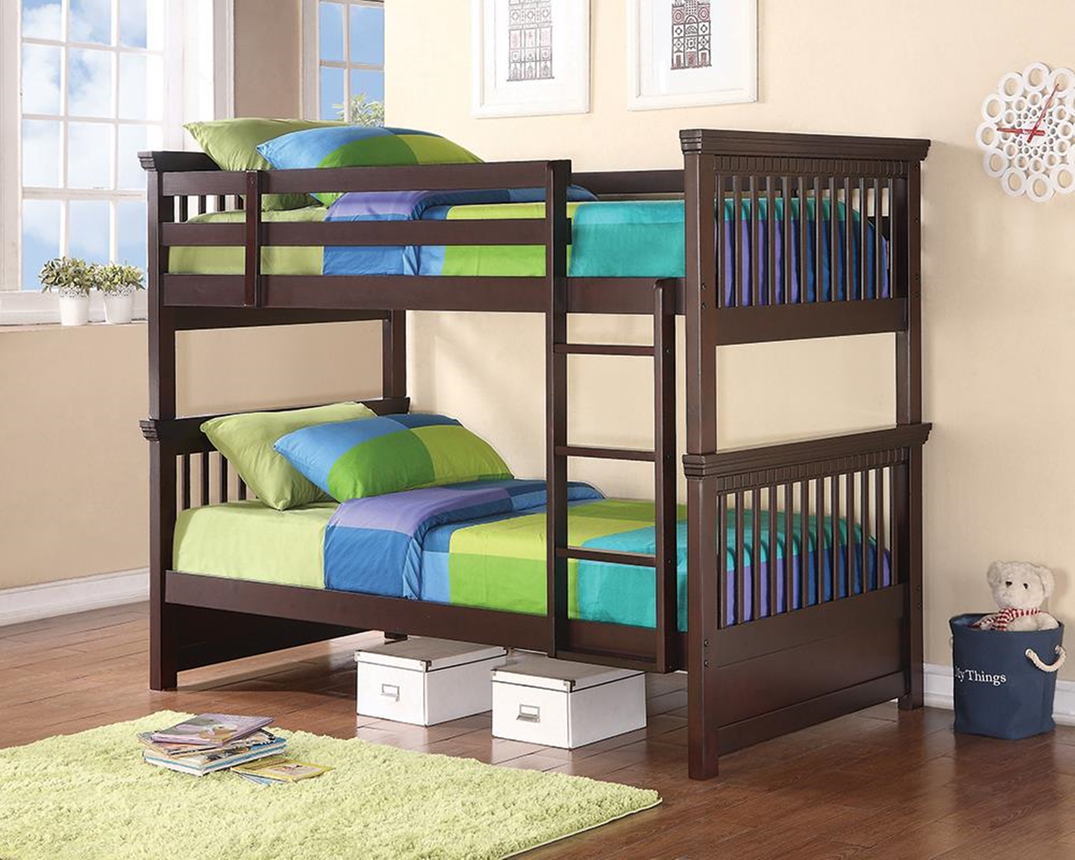 Miles Capp. Twin-over-Twin Bunk Bed - Click Image to Close
