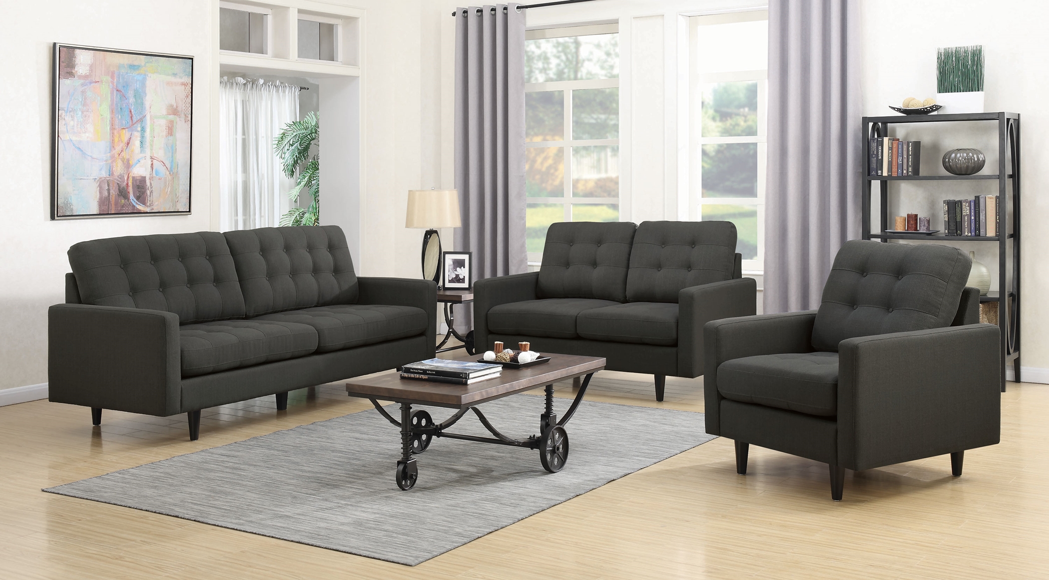 Kesson Mid-Century Modern Brown 3 Pc. - Click Image to Close