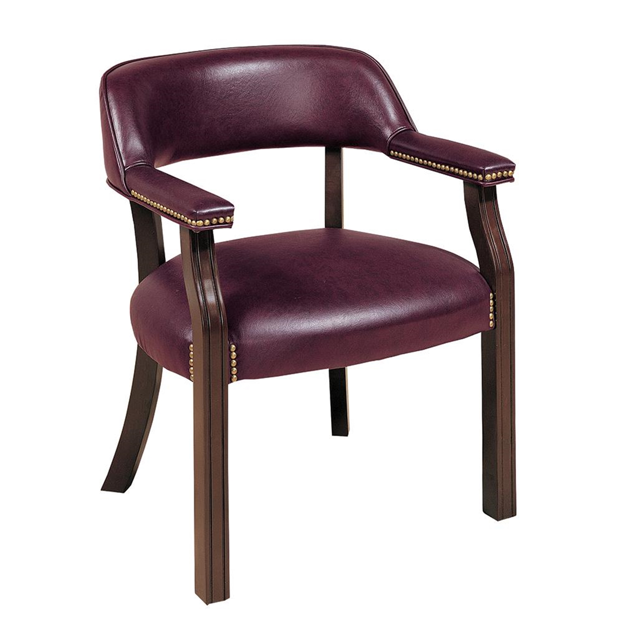 Burgundy Leatherette Office Chair - Click Image to Close