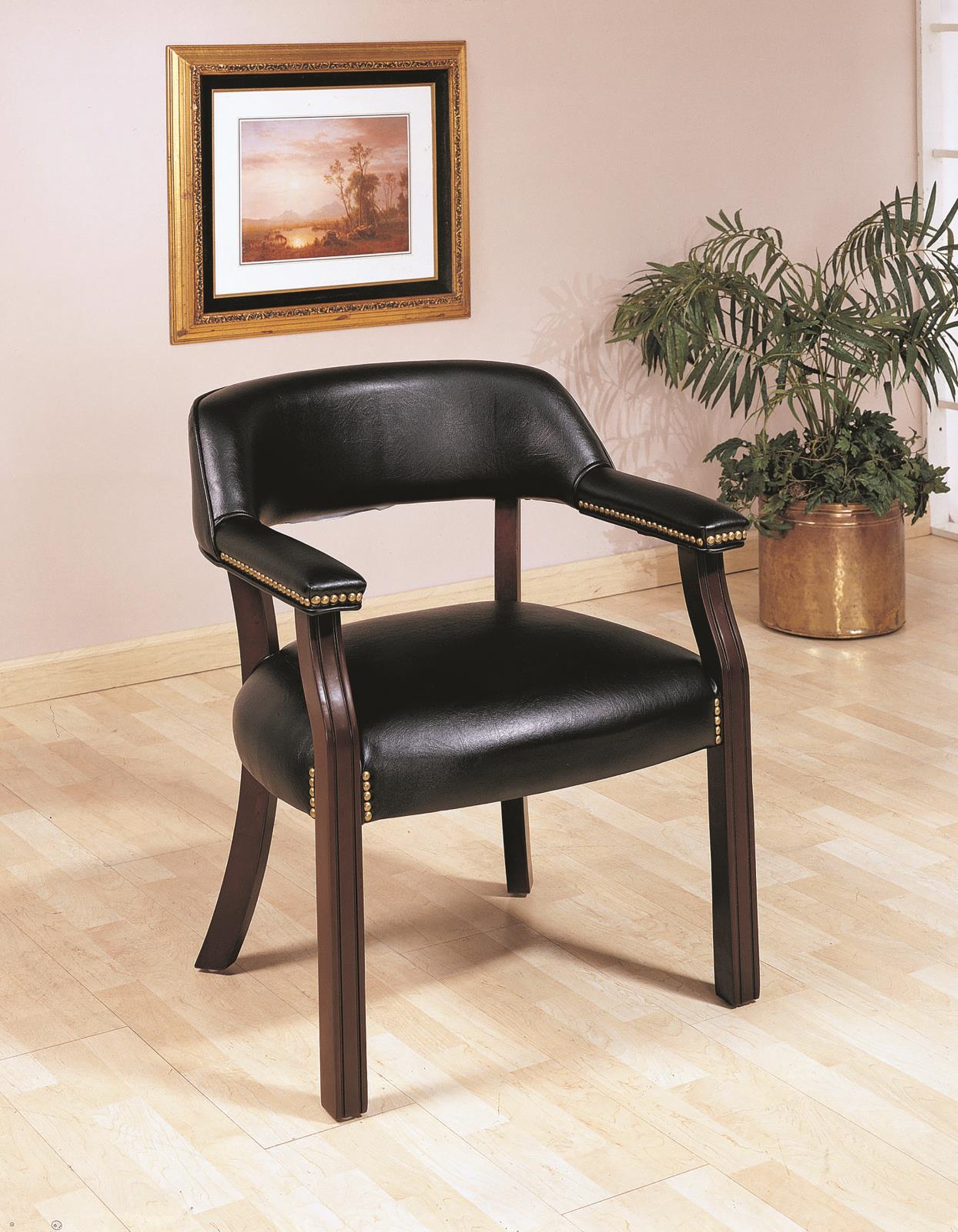Traditional Black Office Chair - Click Image to Close