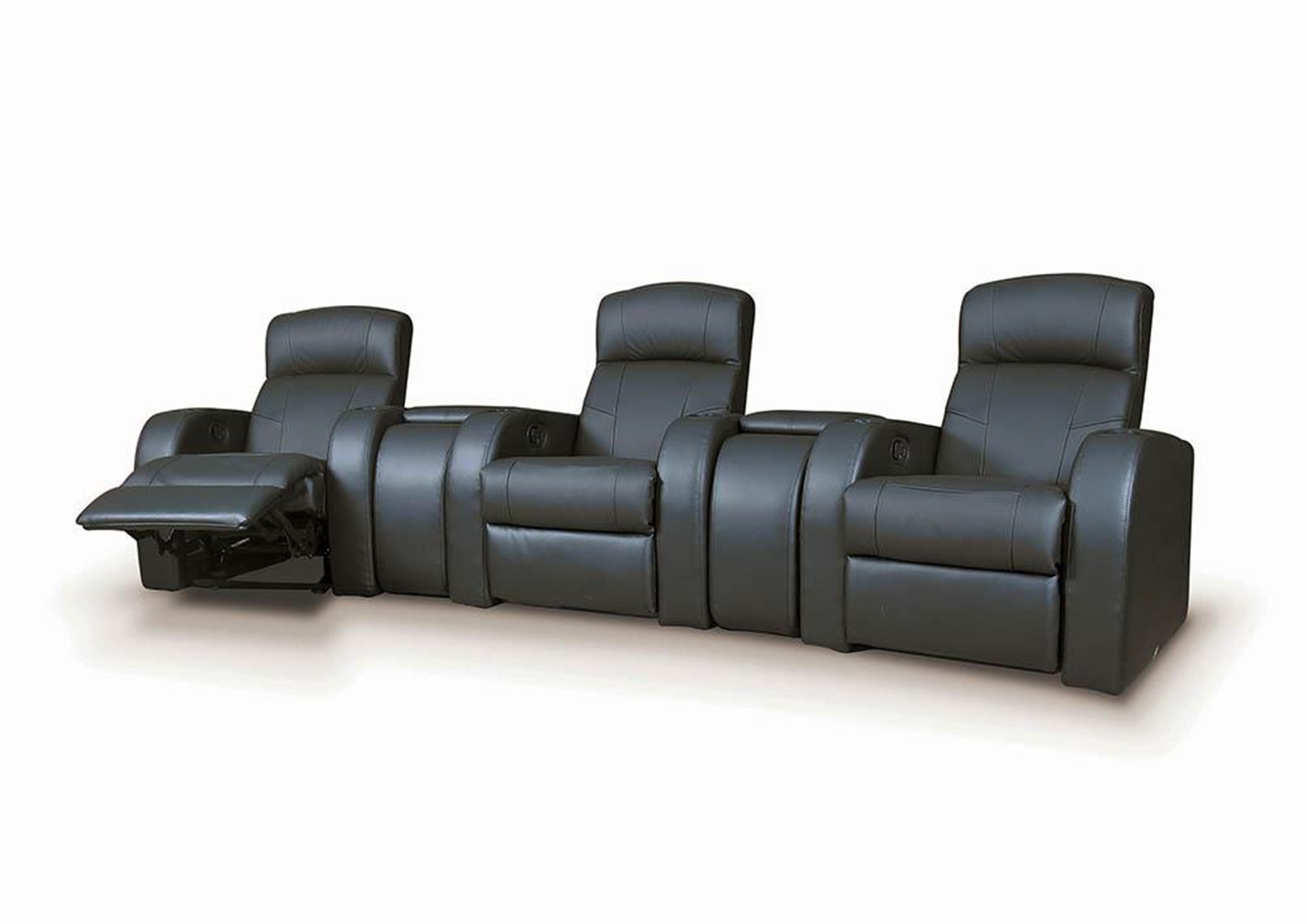 Cyrus Home Theater Black Recliner - Click Image to Close