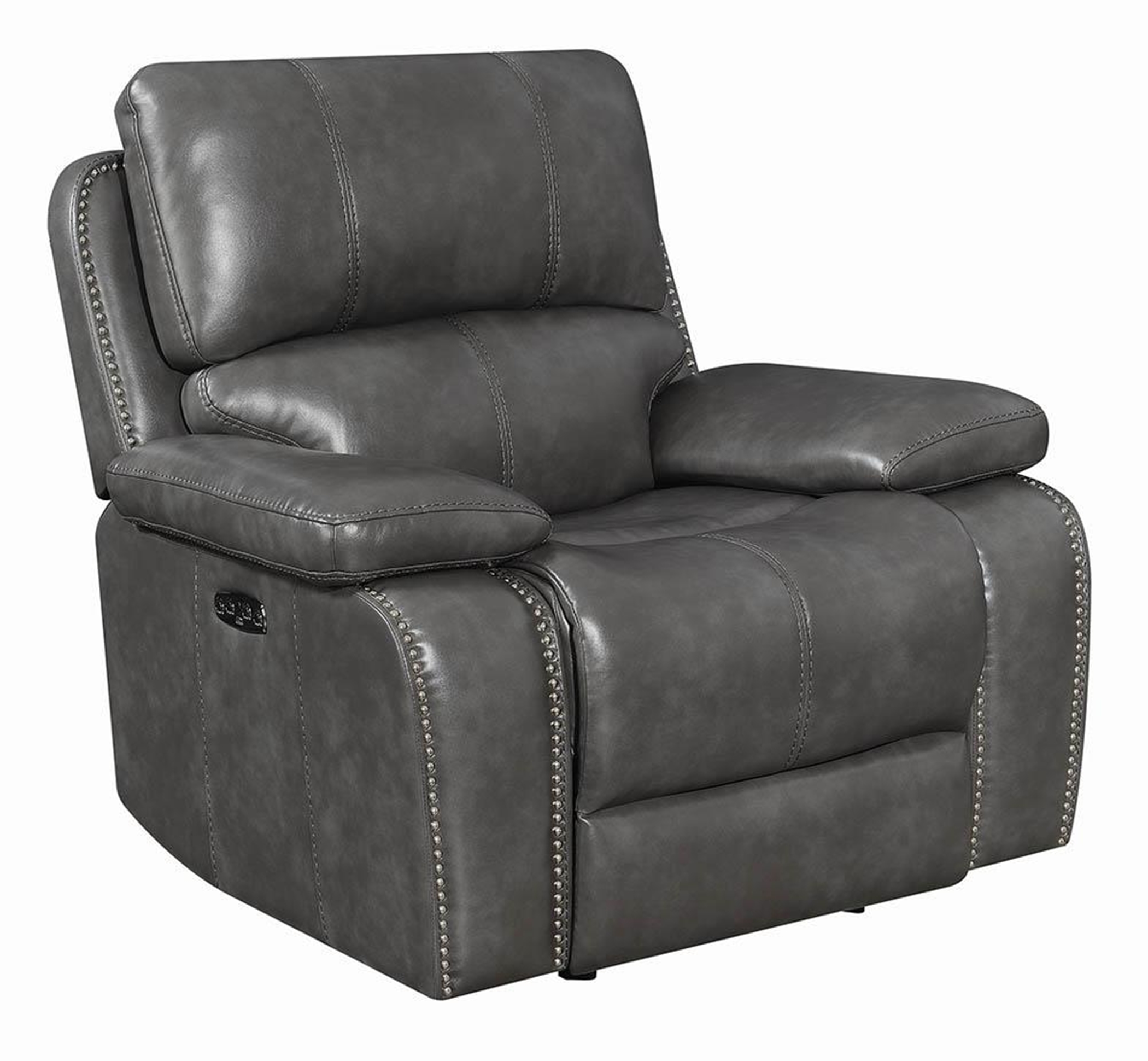 Ravenna Charcoal Power^2 Glider Recliner - Click Image to Close