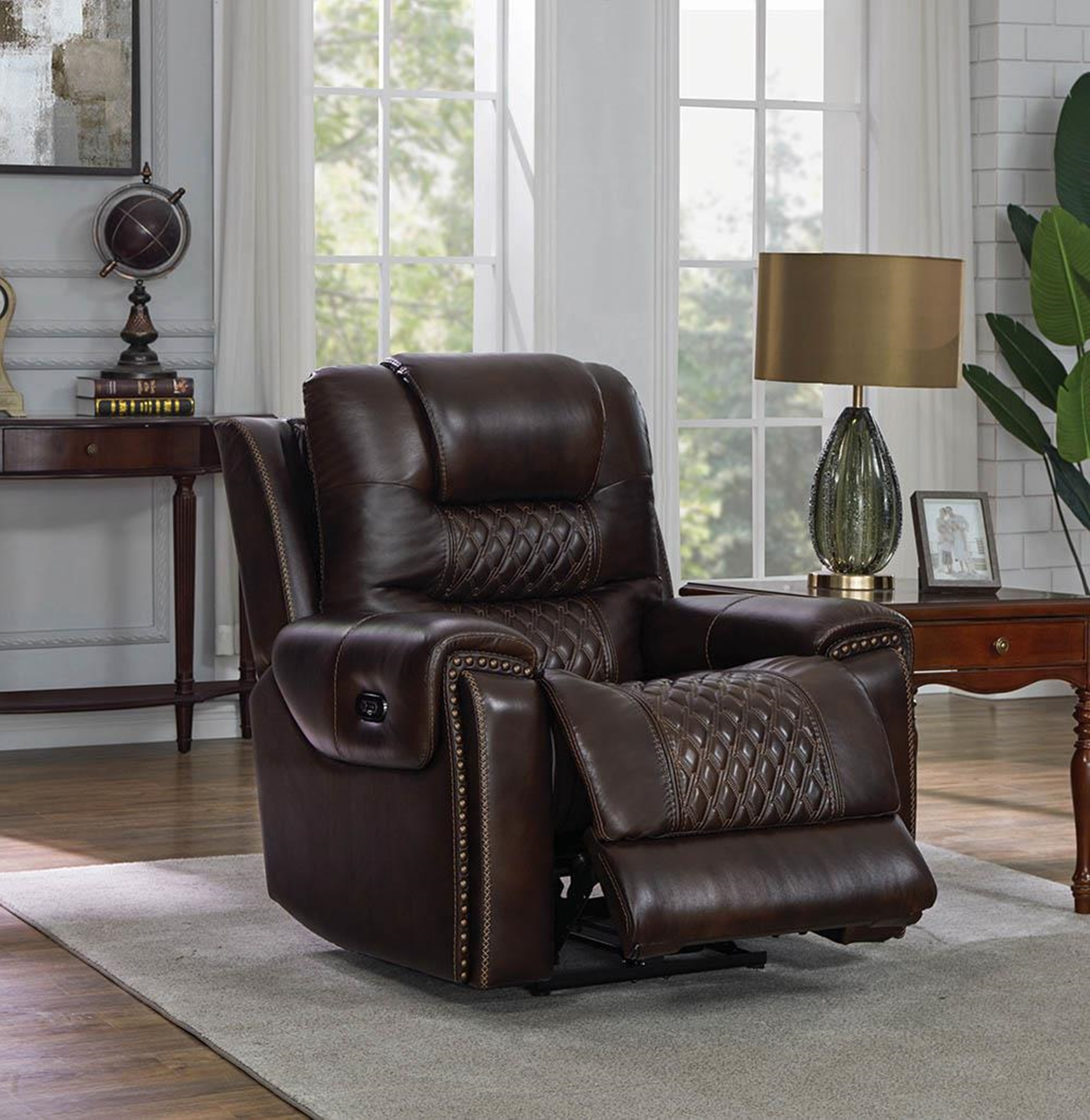 North Dark Brown Power2 Recliner - Click Image to Close