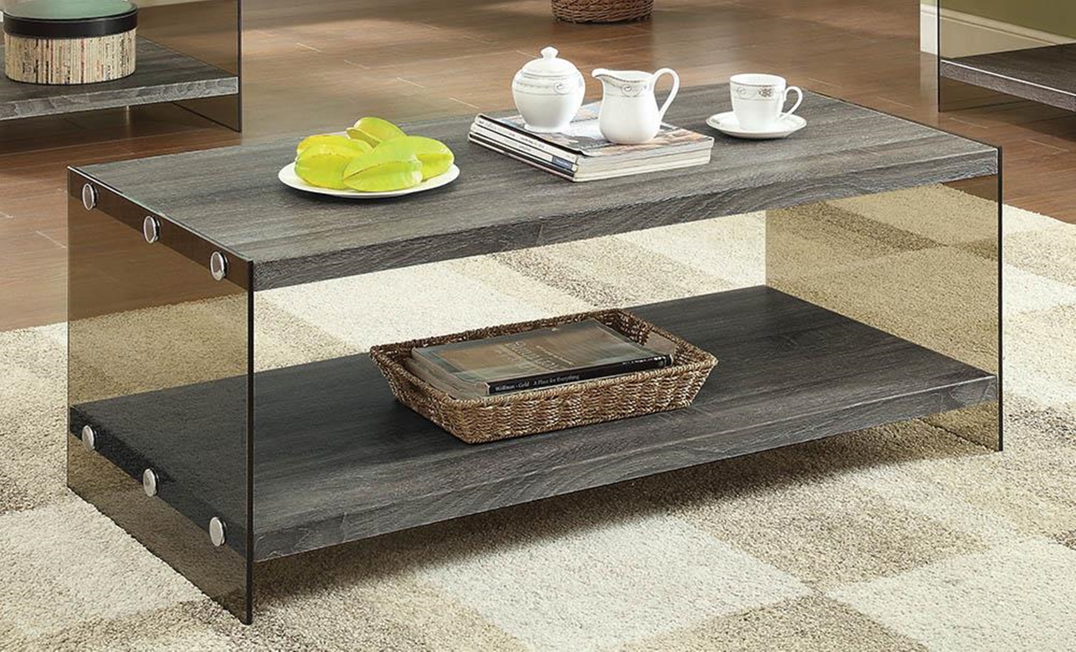 Rustic Grey Coffee Table - Click Image to Close