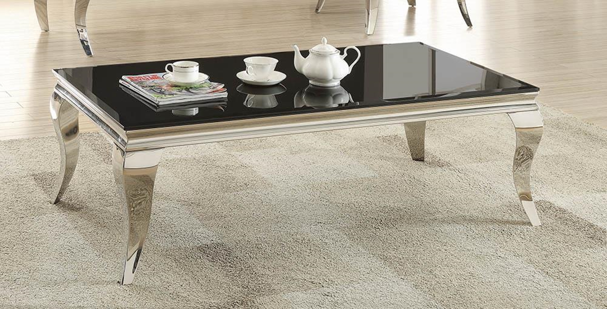 Contemporary Black Coffee Table - Click Image to Close
