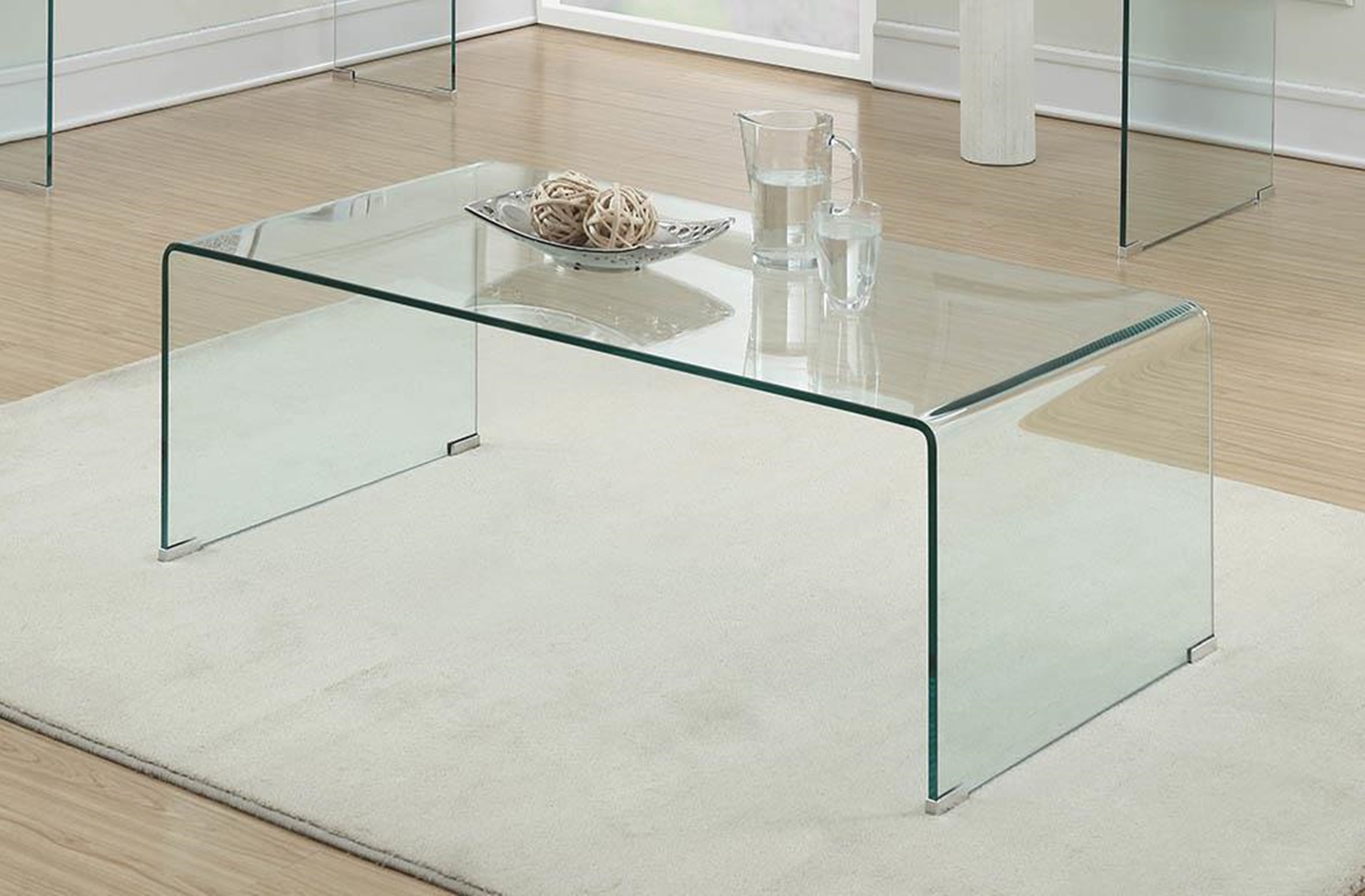 Contemporary Clear Coffee Table - Click Image to Close