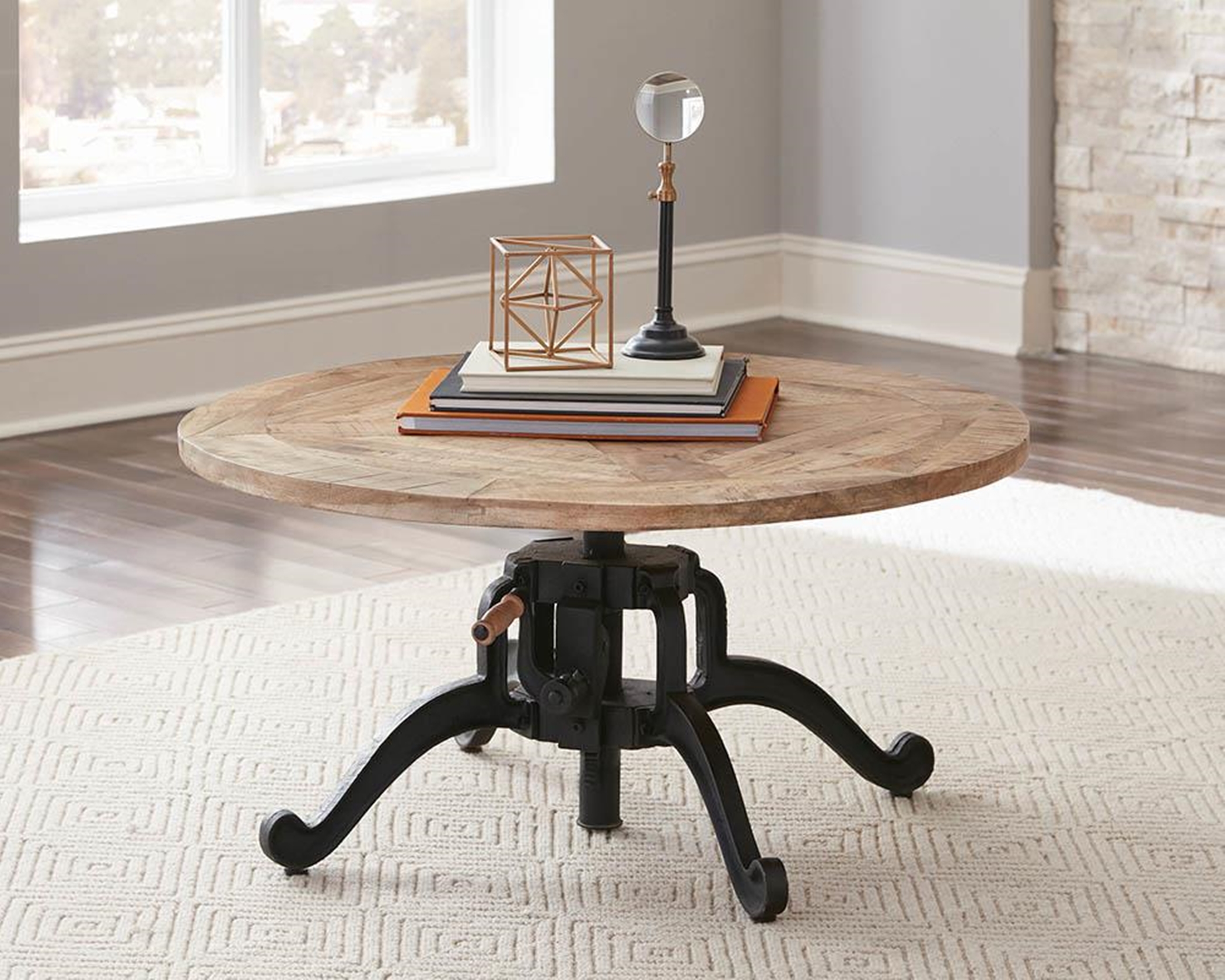Industrial Black Coffee Table - Click Image to Close