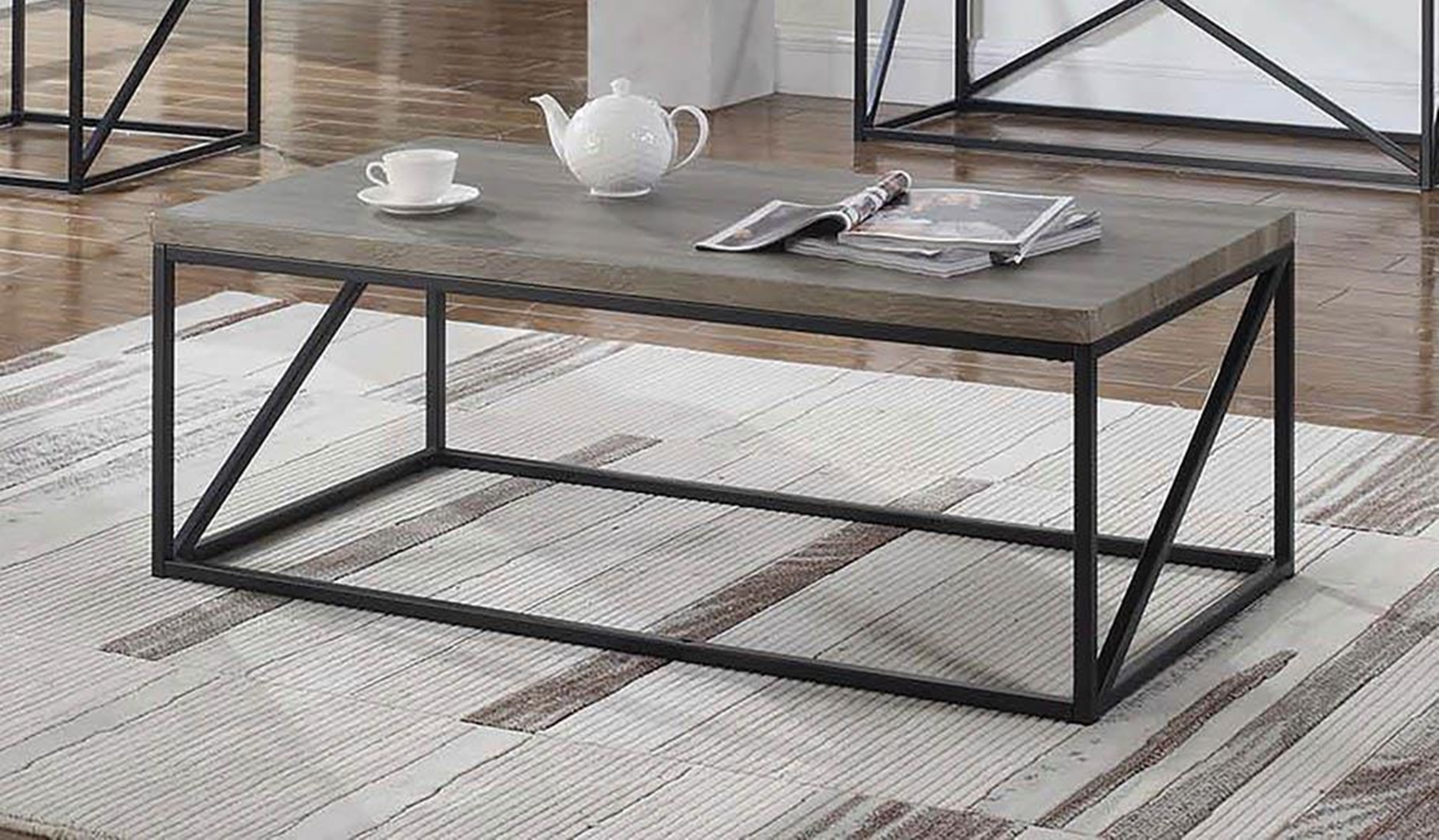 Industrial Sonoma Grey Coffee Table - Click Image to Close