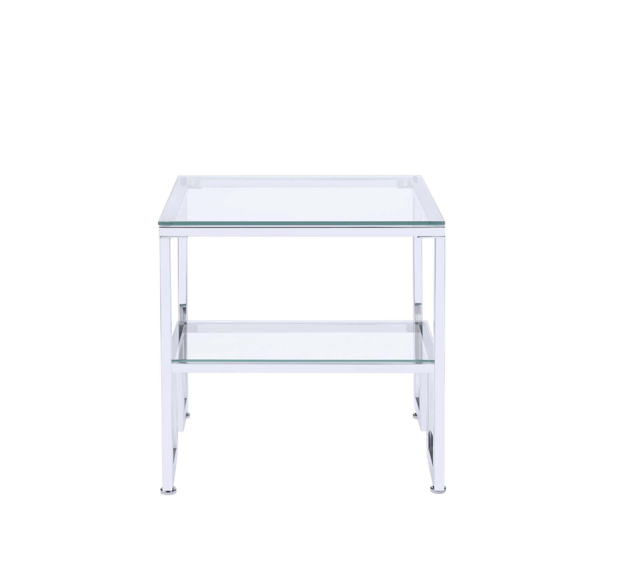 Contemporary Glass End Table - Click Image to Close