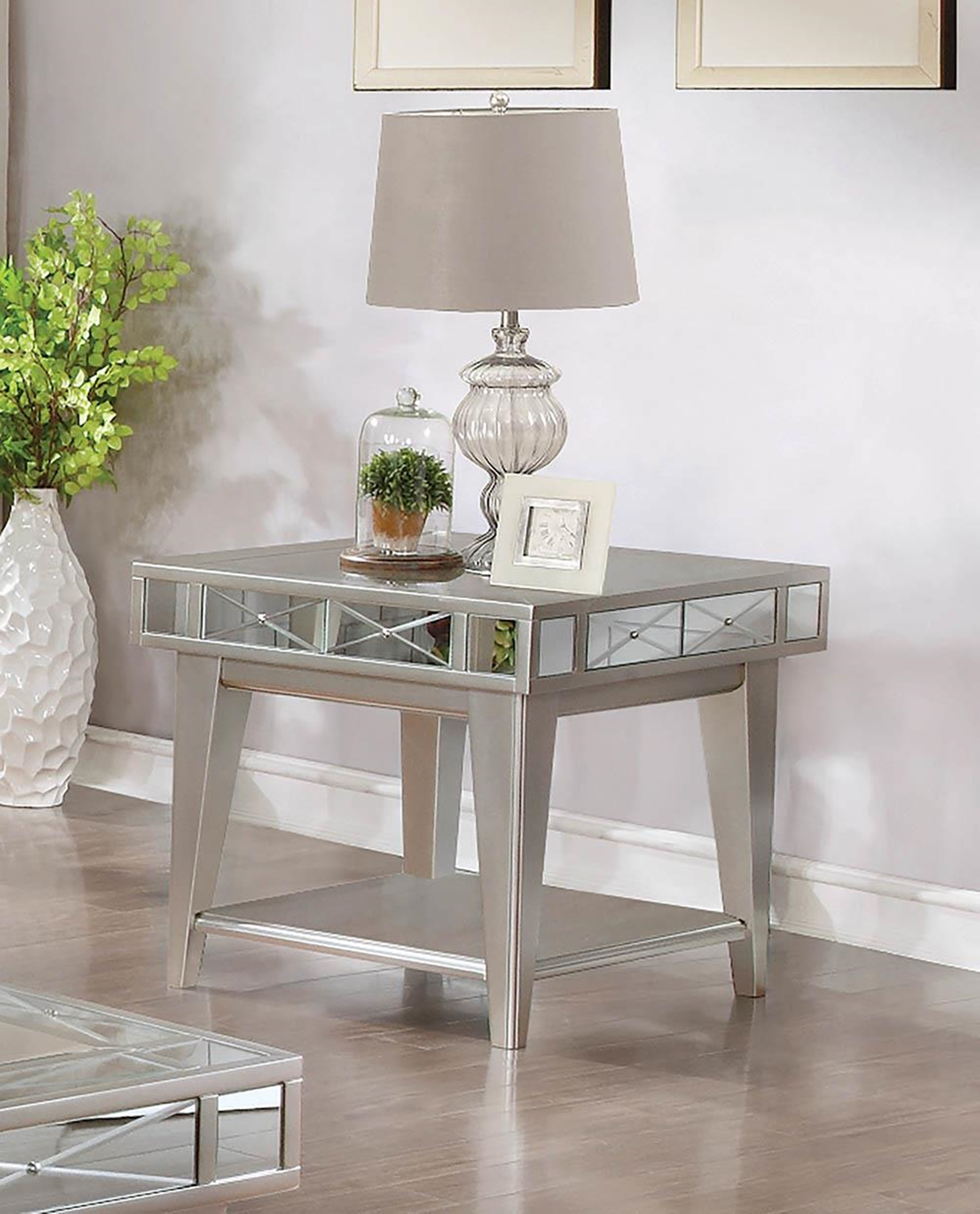Bling Mirrored End Table - Click Image to Close
