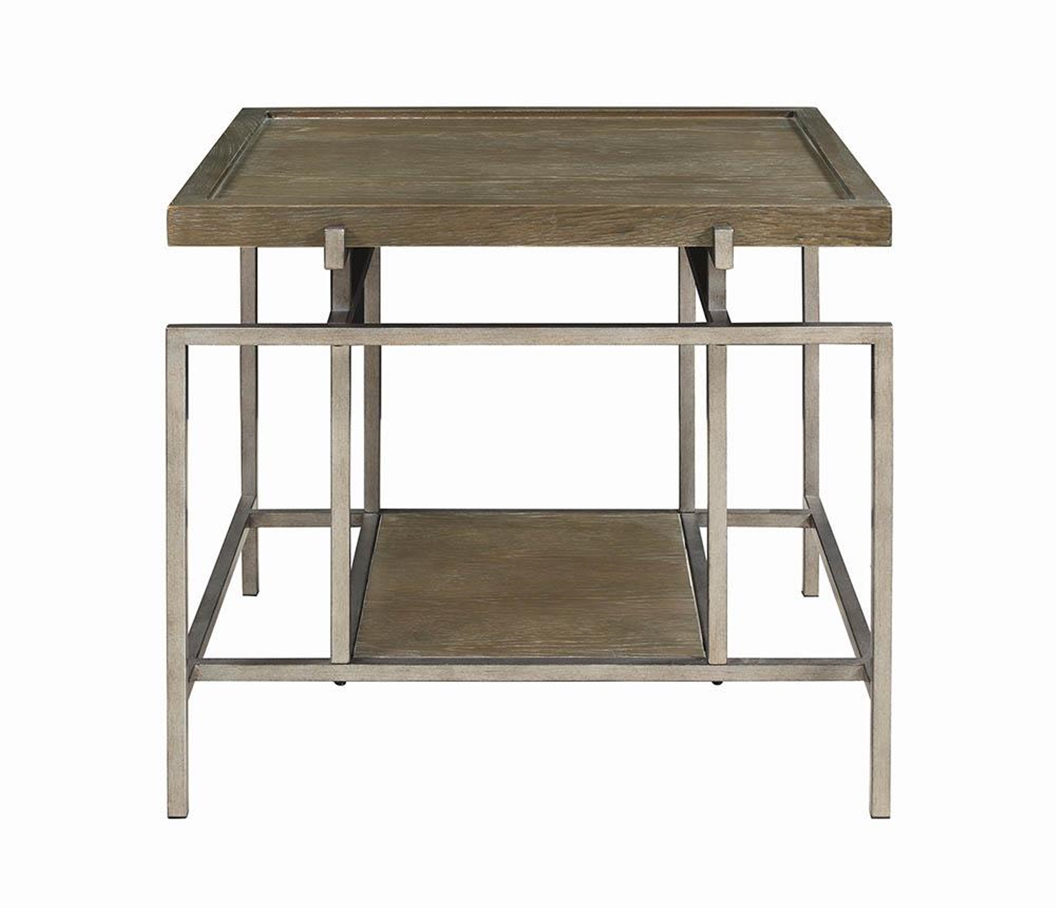 Contemporary Grey Metal End Table - Click Image to Close