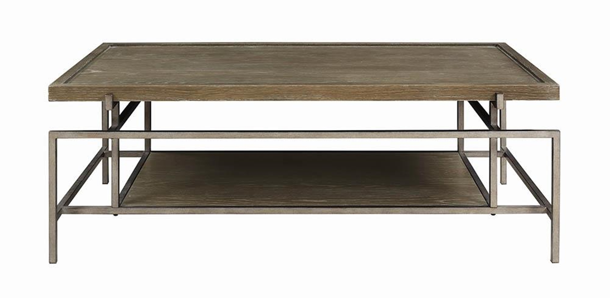 Contemporary Grey Metal Coffee Table - Click Image to Close