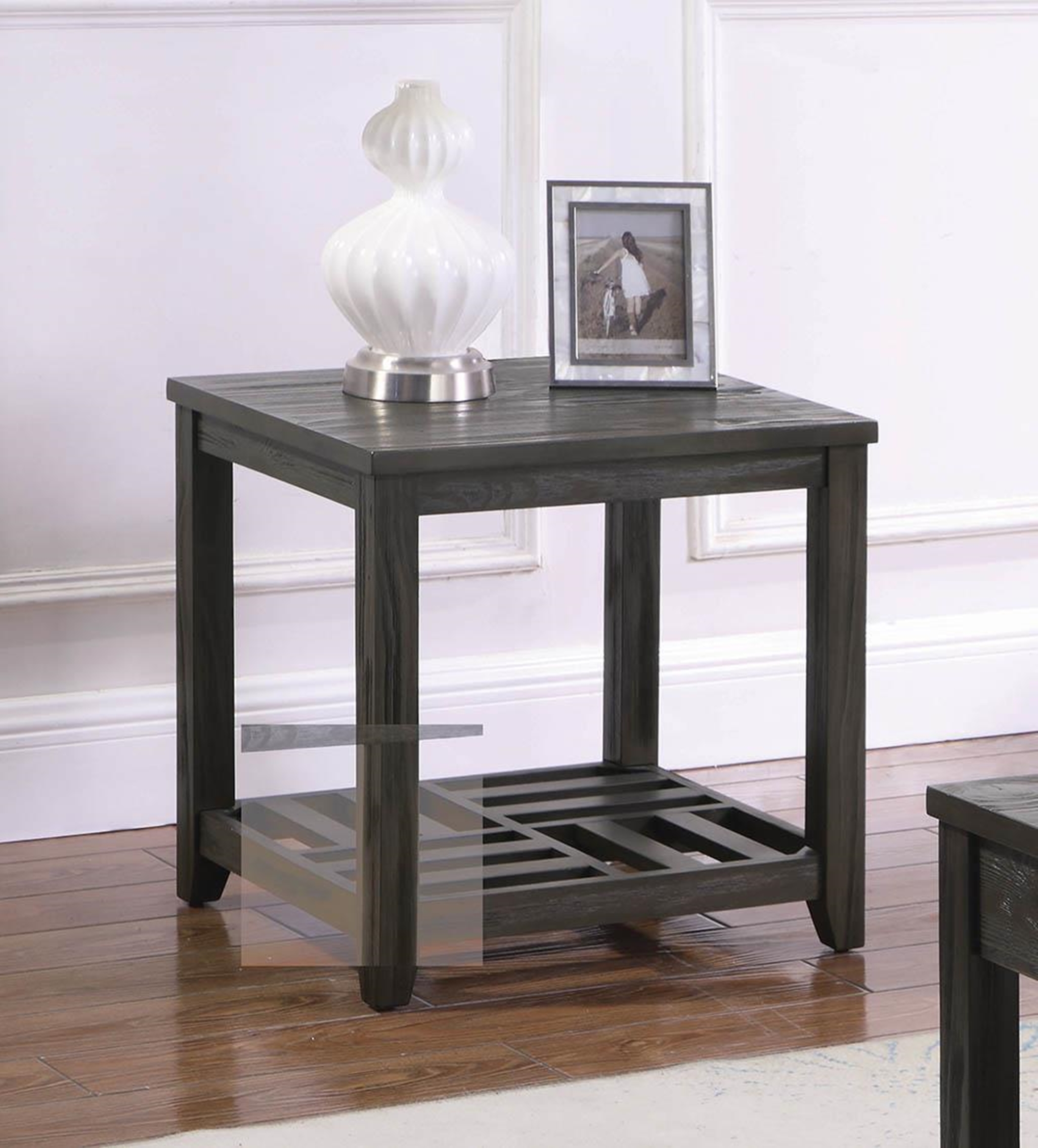 Rustic Grey Side Table - Click Image to Close