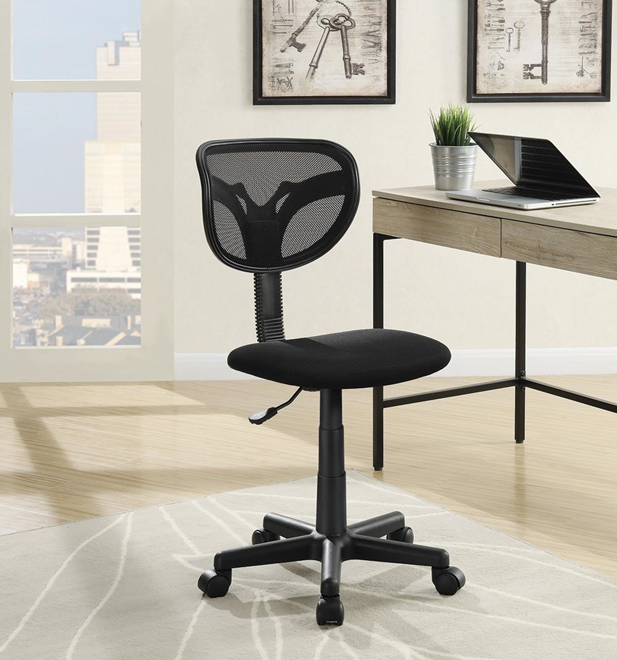 Black Mesh Office Chair - Click Image to Close