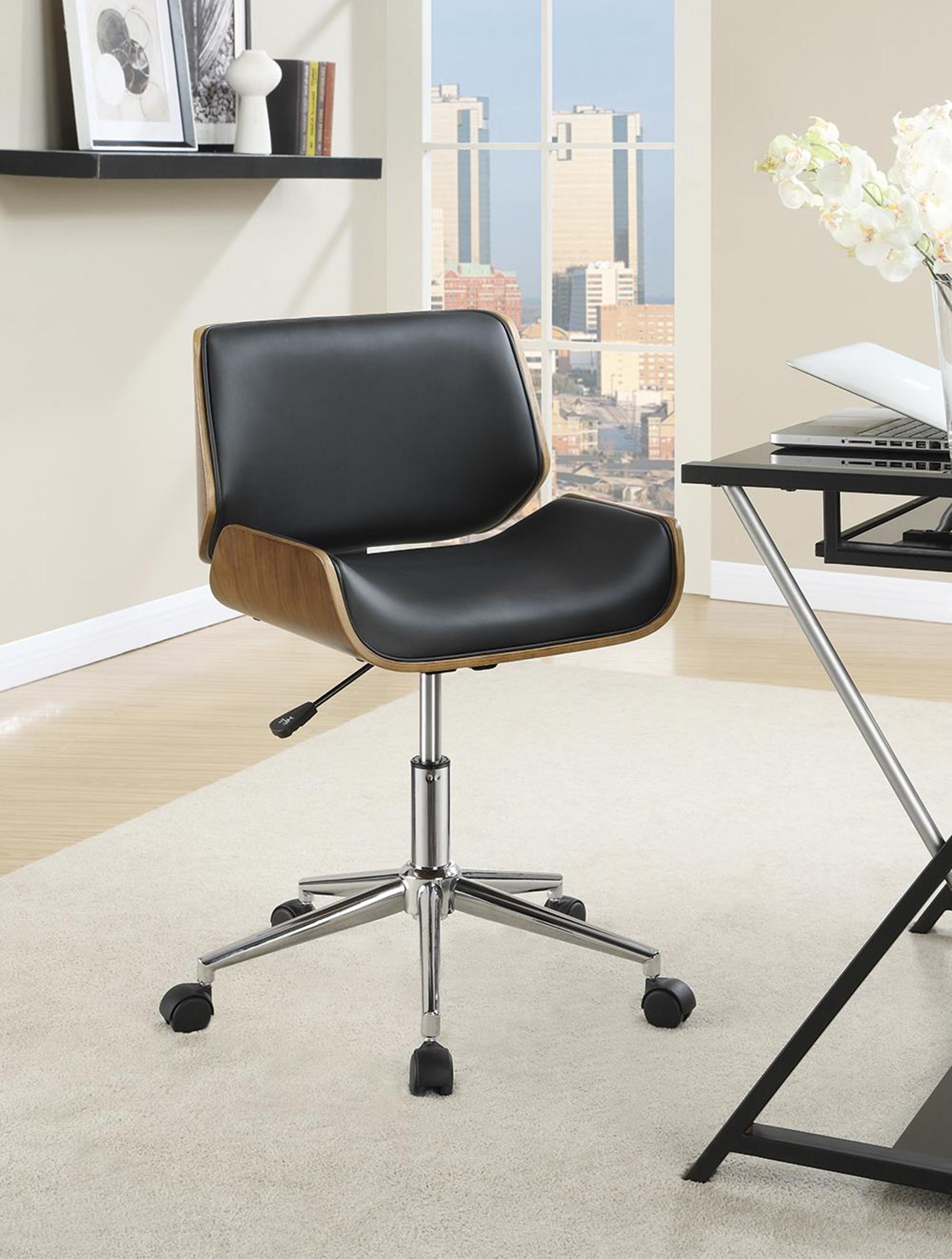 Modern Black Office Chair - Click Image to Close