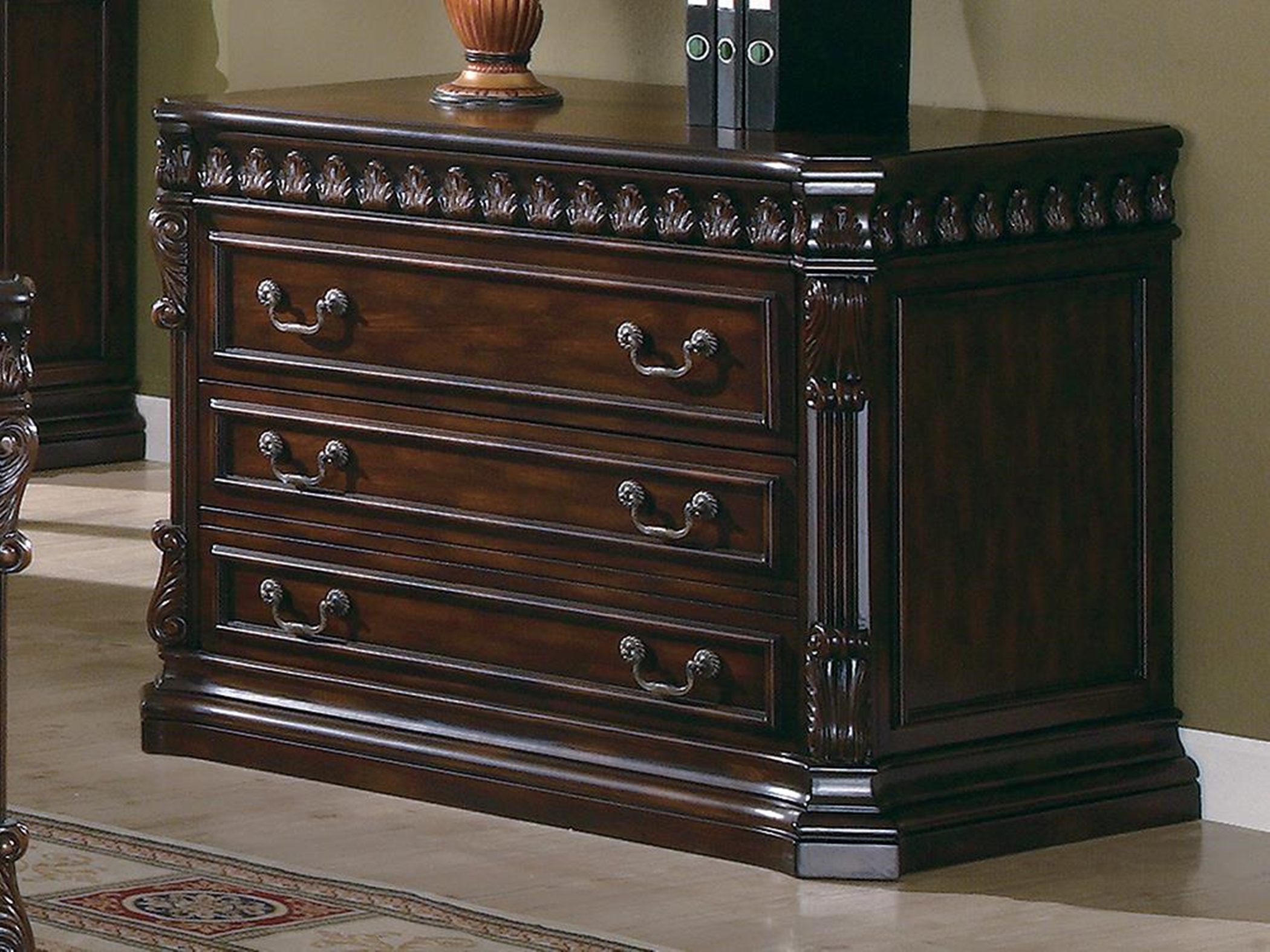 Tucker Rich Brown Three-Drawer File Cabinet - Click Image to Close