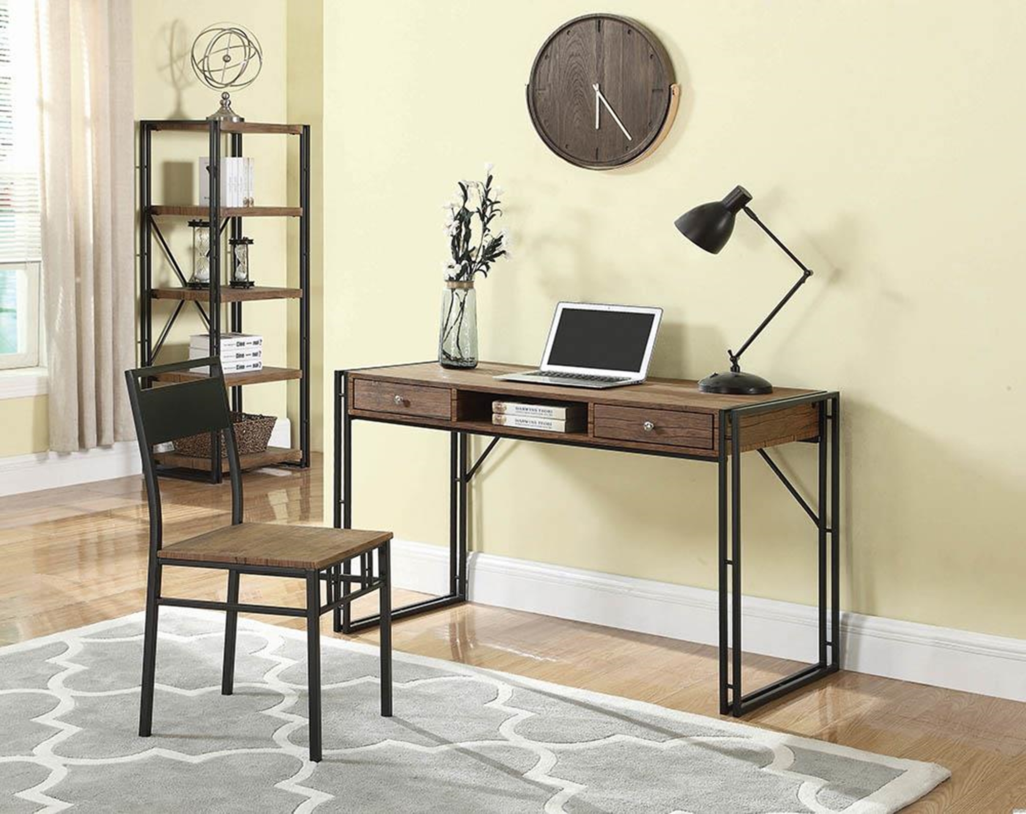 Rustic Weathered Chestnut Desk Set - Click Image to Close