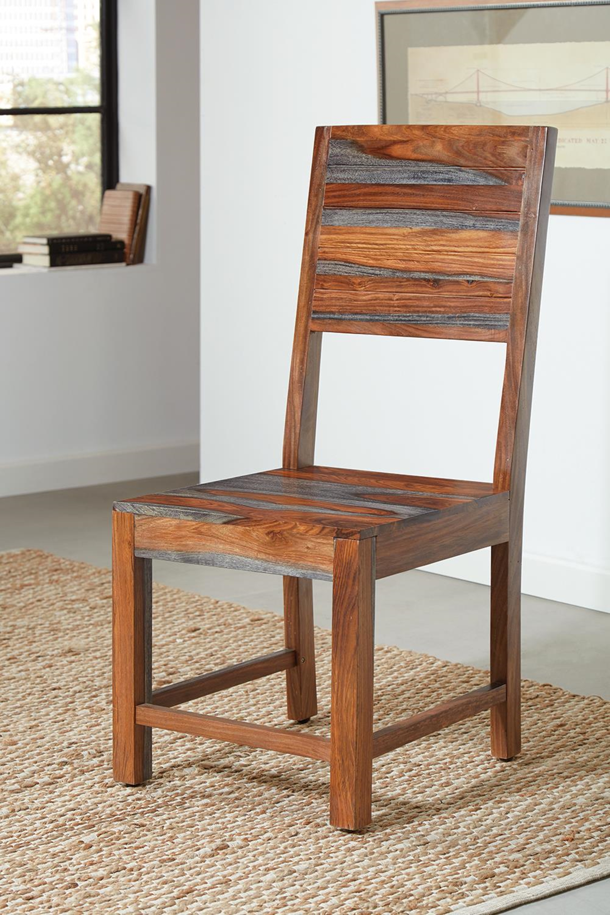 Murray Grey Sheesham Chair - Click Image to Close