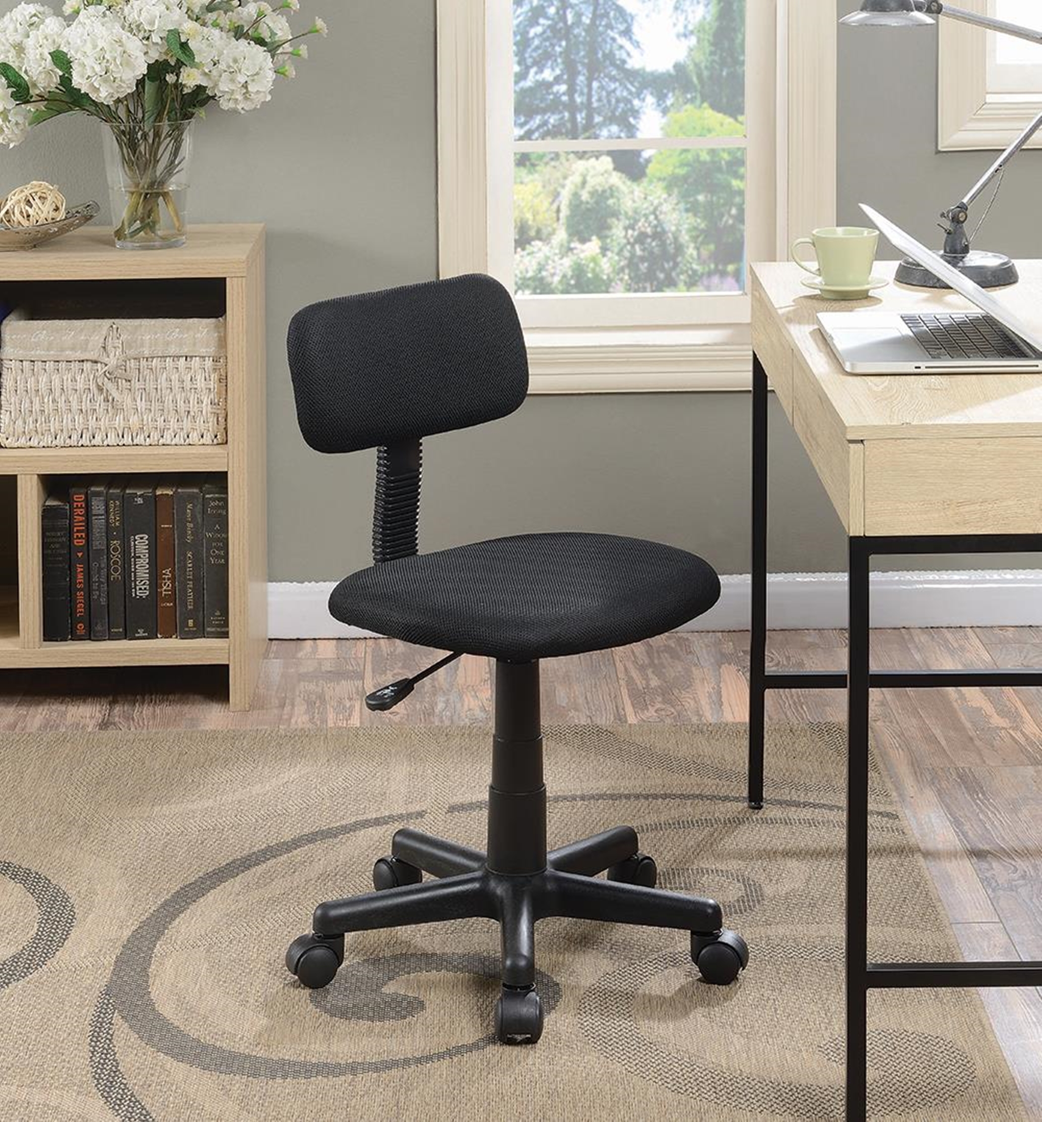 Casual Black Office Chair - Click Image to Close