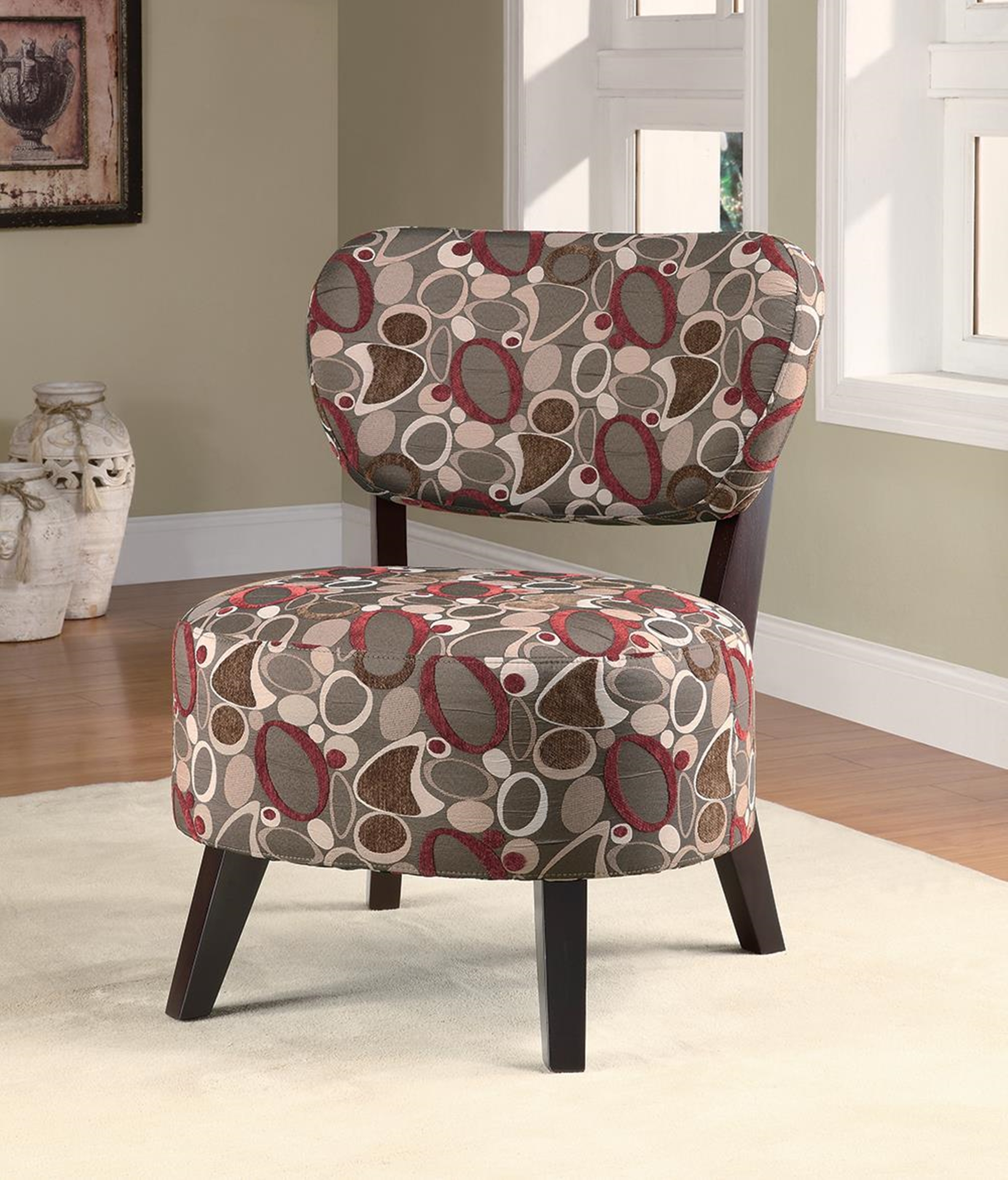 Casual Upholstered Accent Chair - Click Image to Close