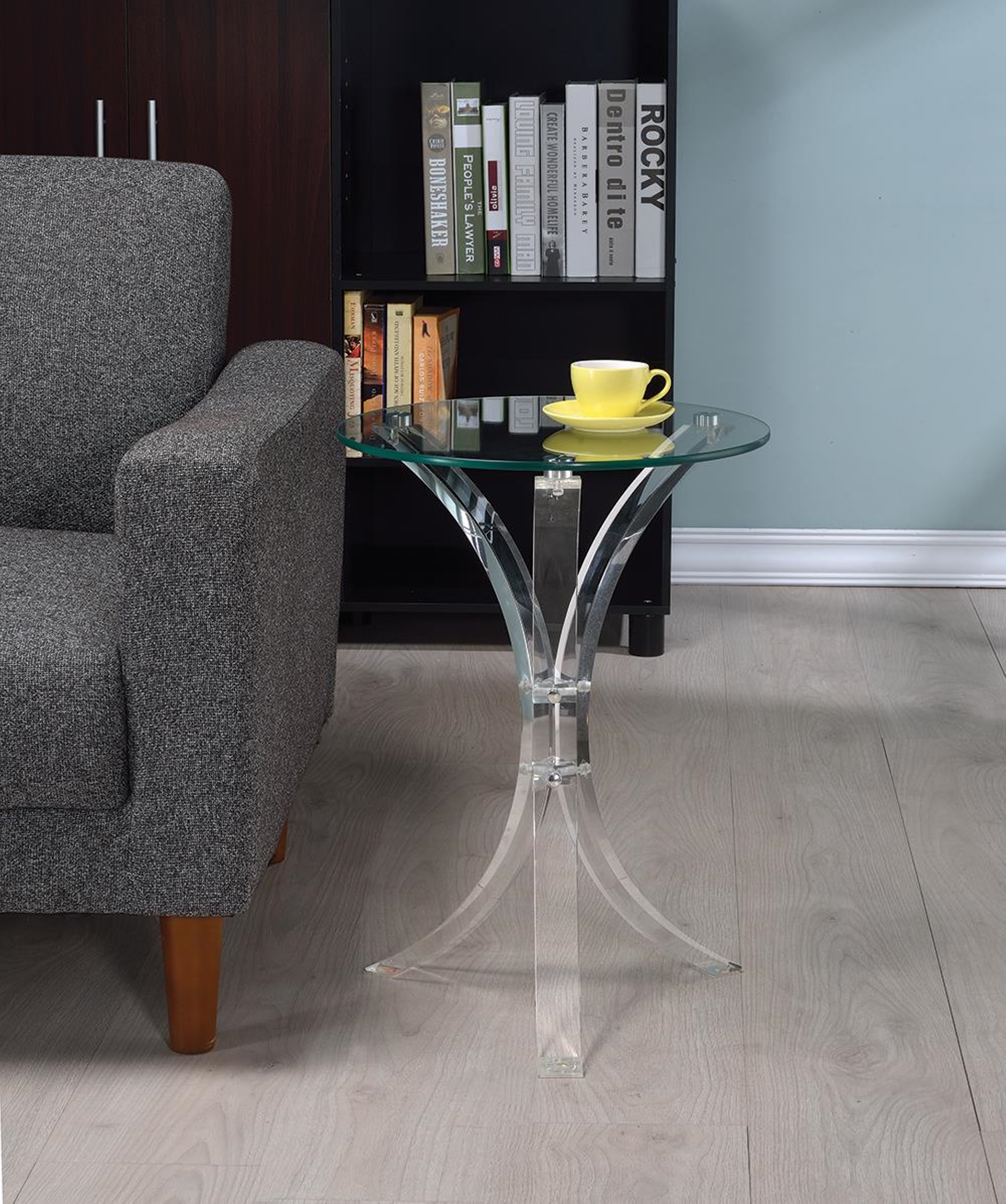 Contemporary Clear Accent Table - Click Image to Close