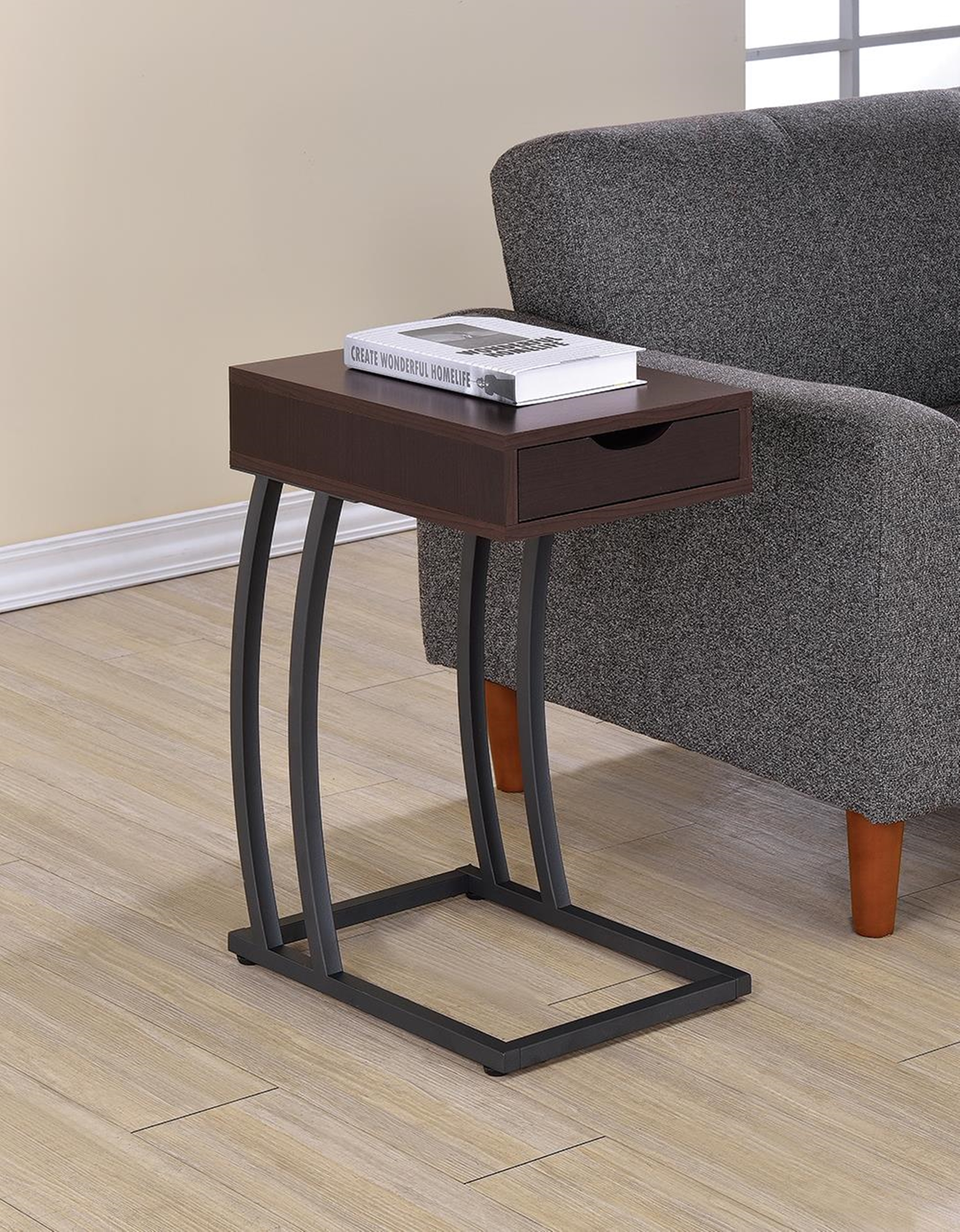 Industrial Capp. Accent Table - Click Image to Close