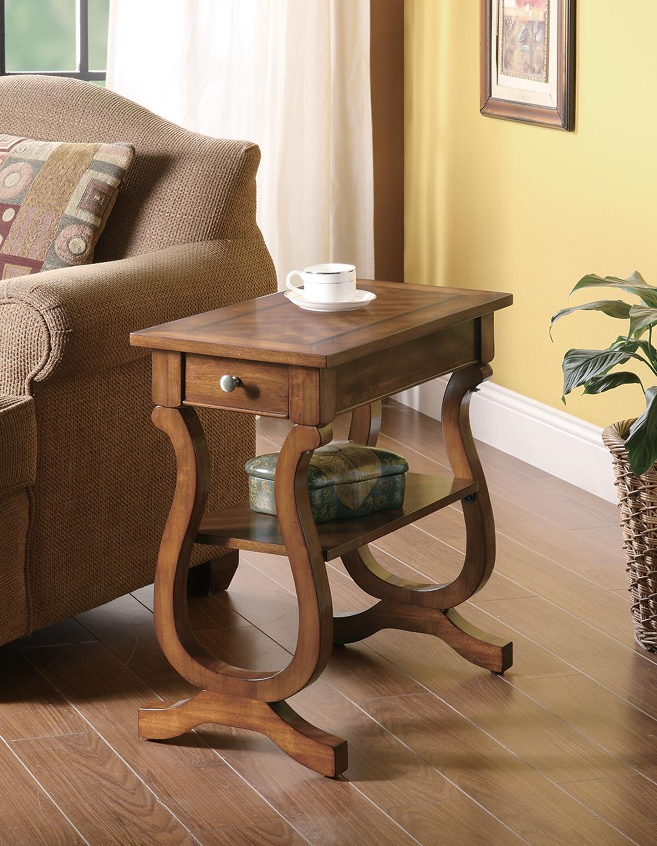 Transitional Cherry Accent Table - Click Image to Close