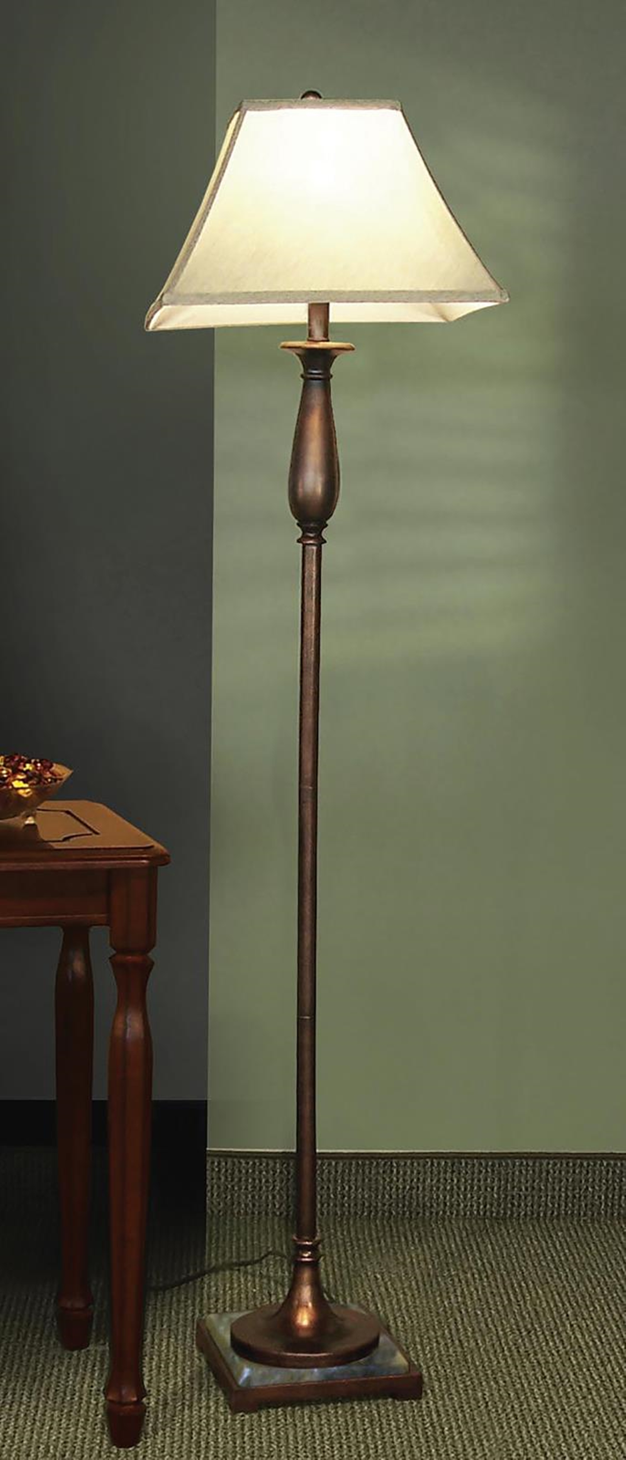 Transitional Bronze Floor Lamp - Click Image to Close