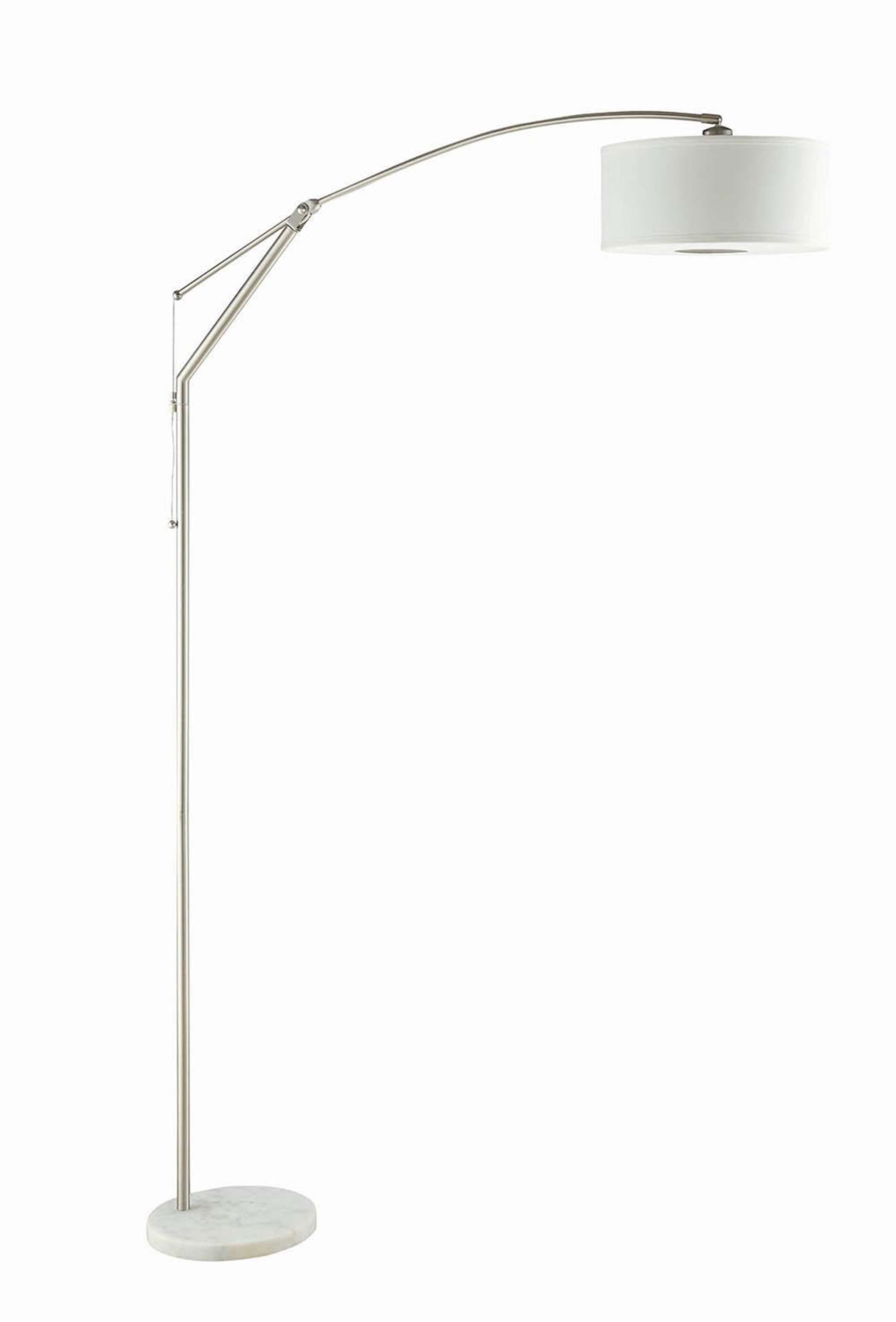 White and Chrome Floor Lamp - Click Image to Close