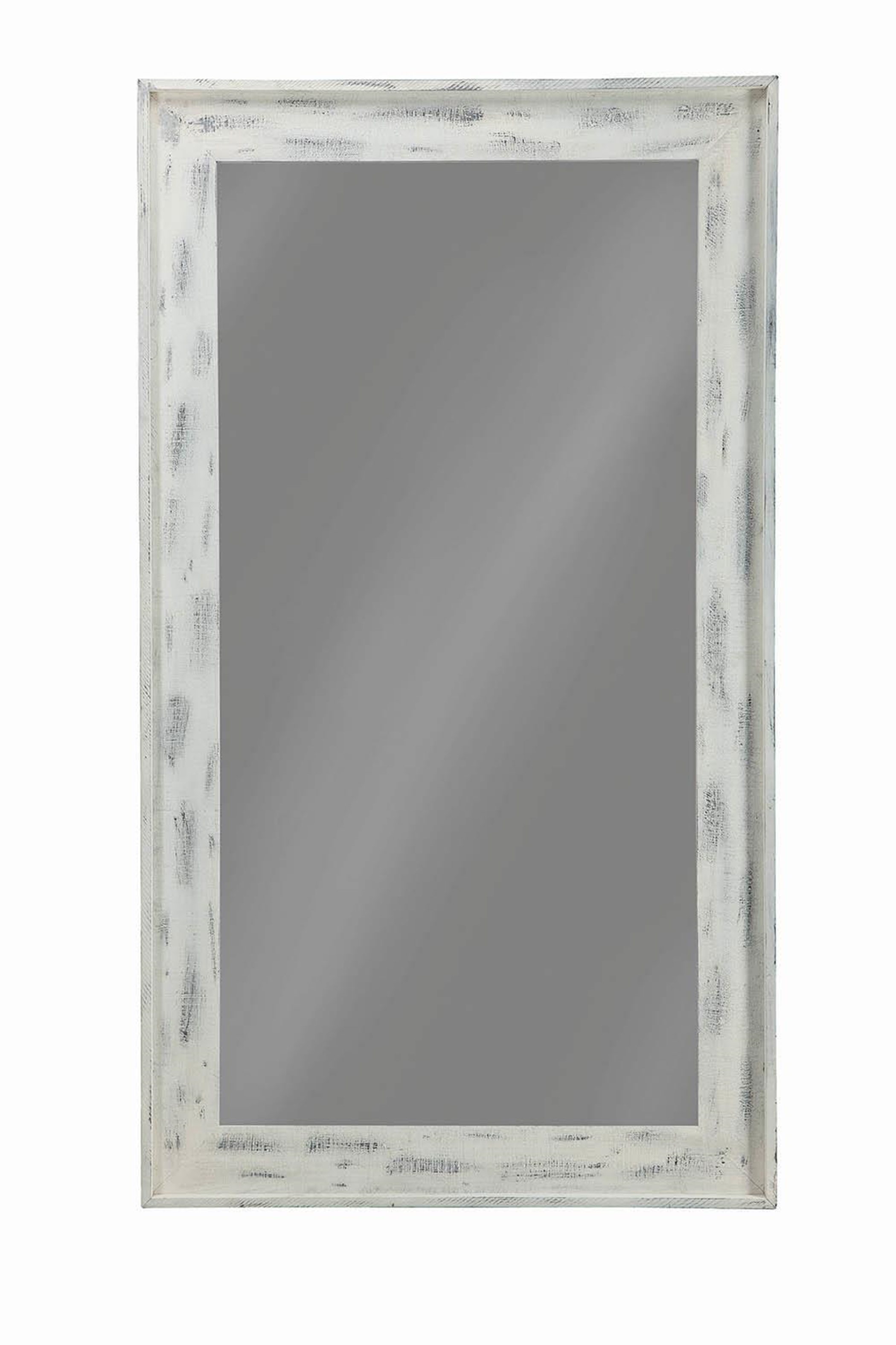 Distressed White Accent Mirror - Click Image to Close