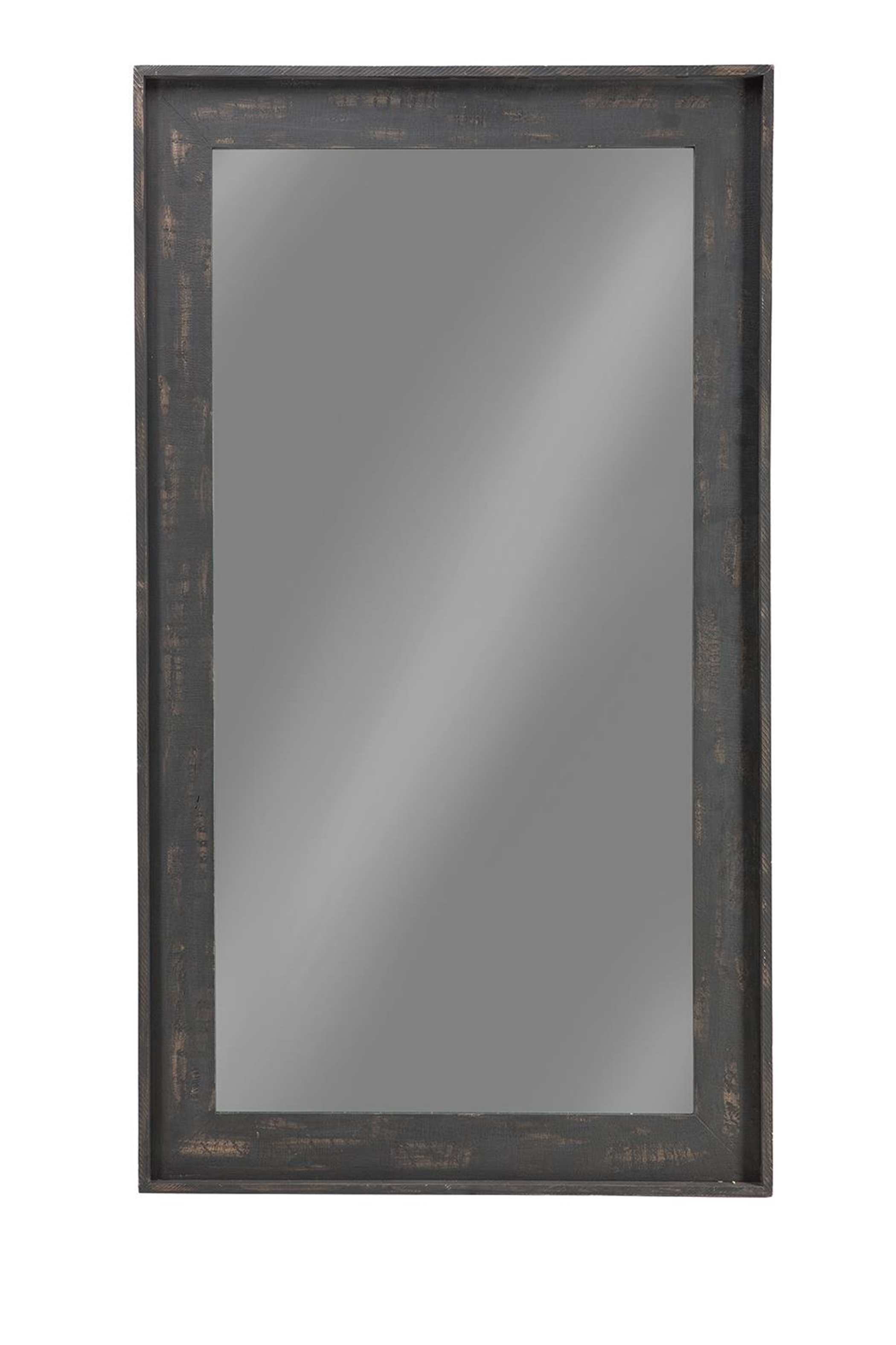 Distressed Brown Accent Mirror - Click Image to Close