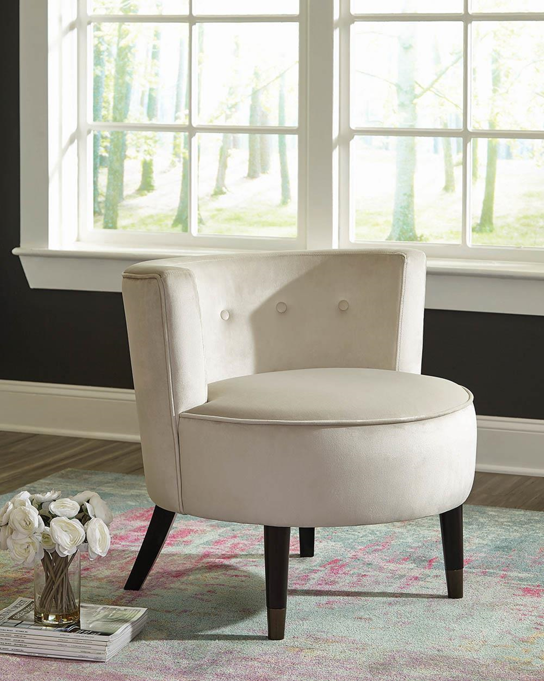 White Accent Chair - Click Image to Close
