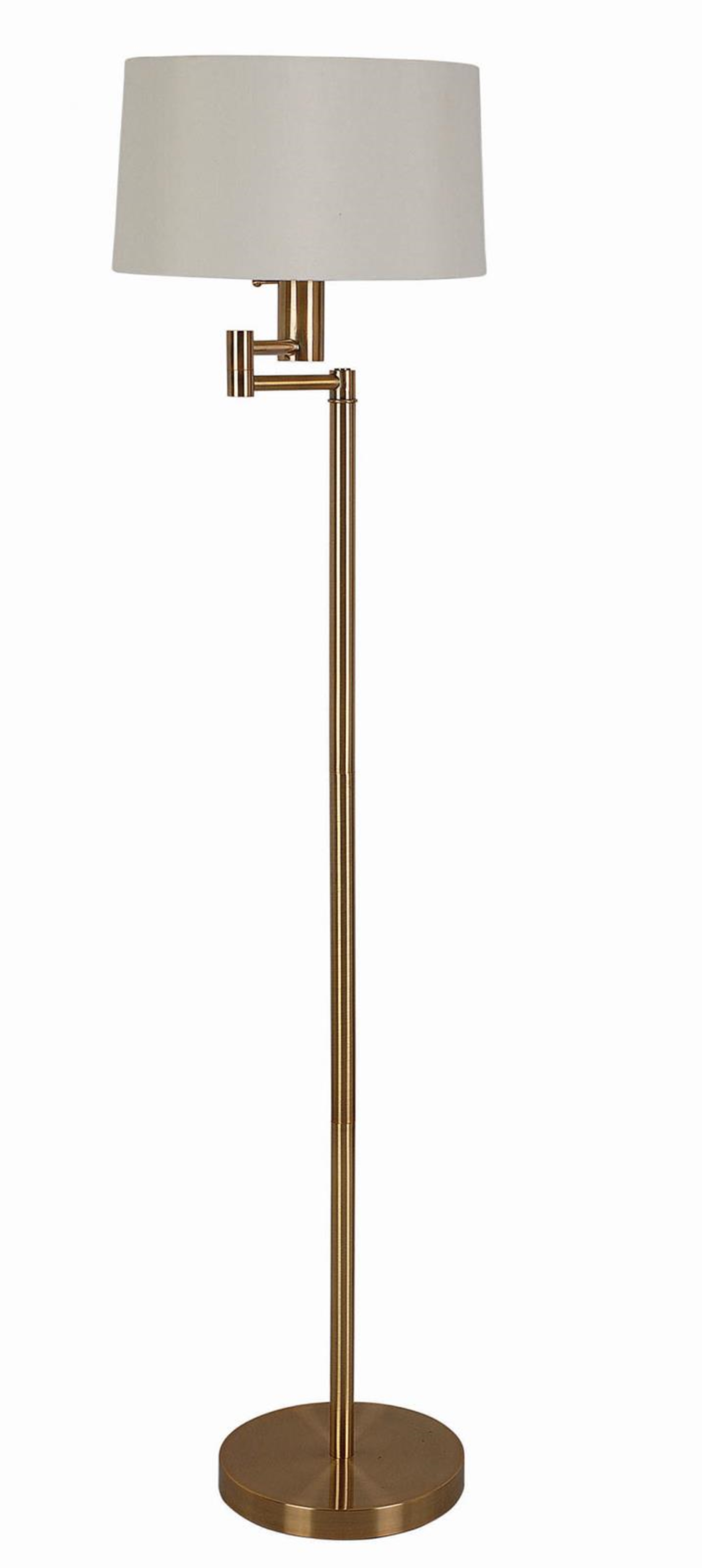 Transitional Brass Floor Lamp - Click Image to Close