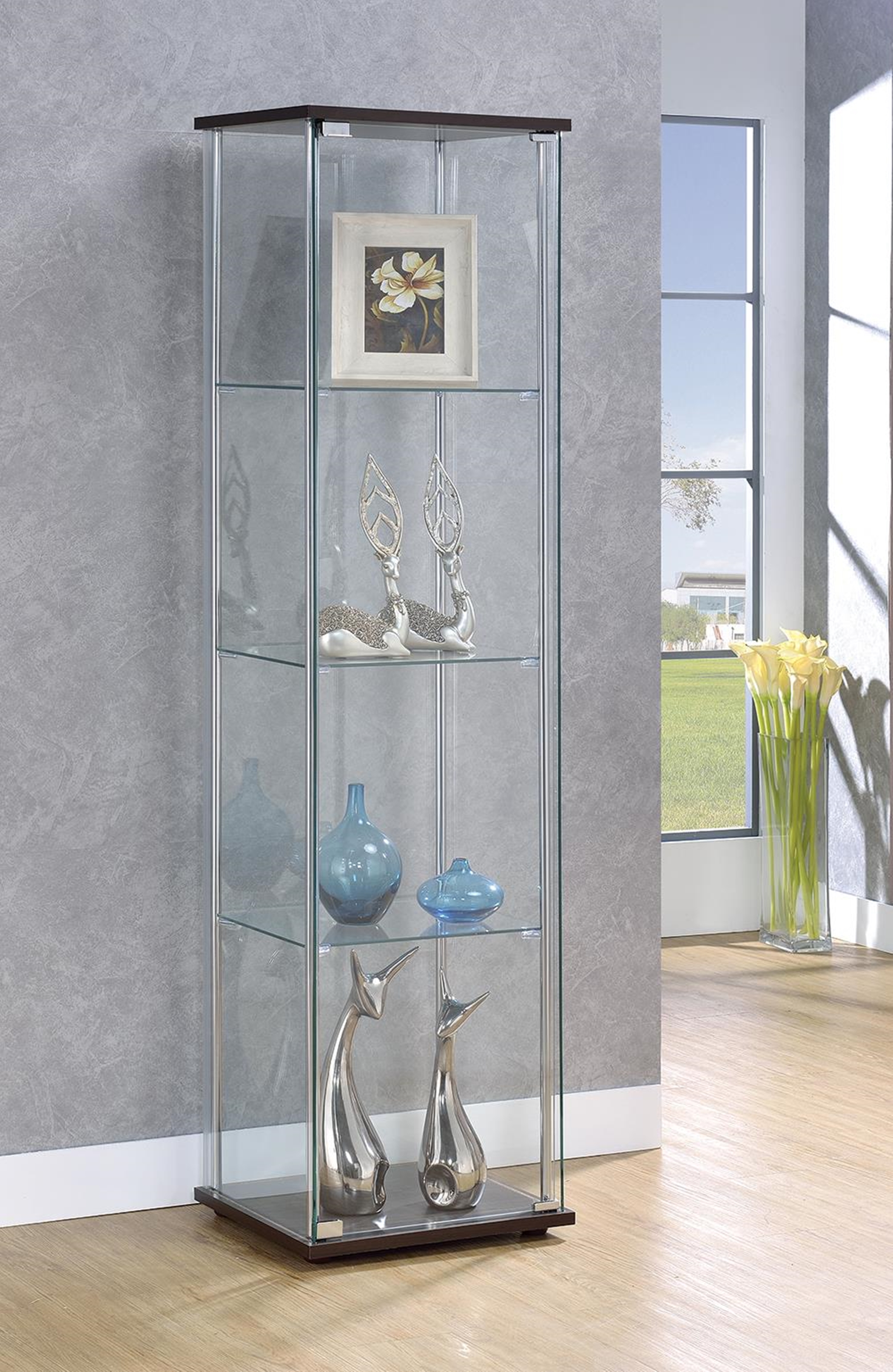 Capp. Curio Cabinet with Four Shelves - Click Image to Close