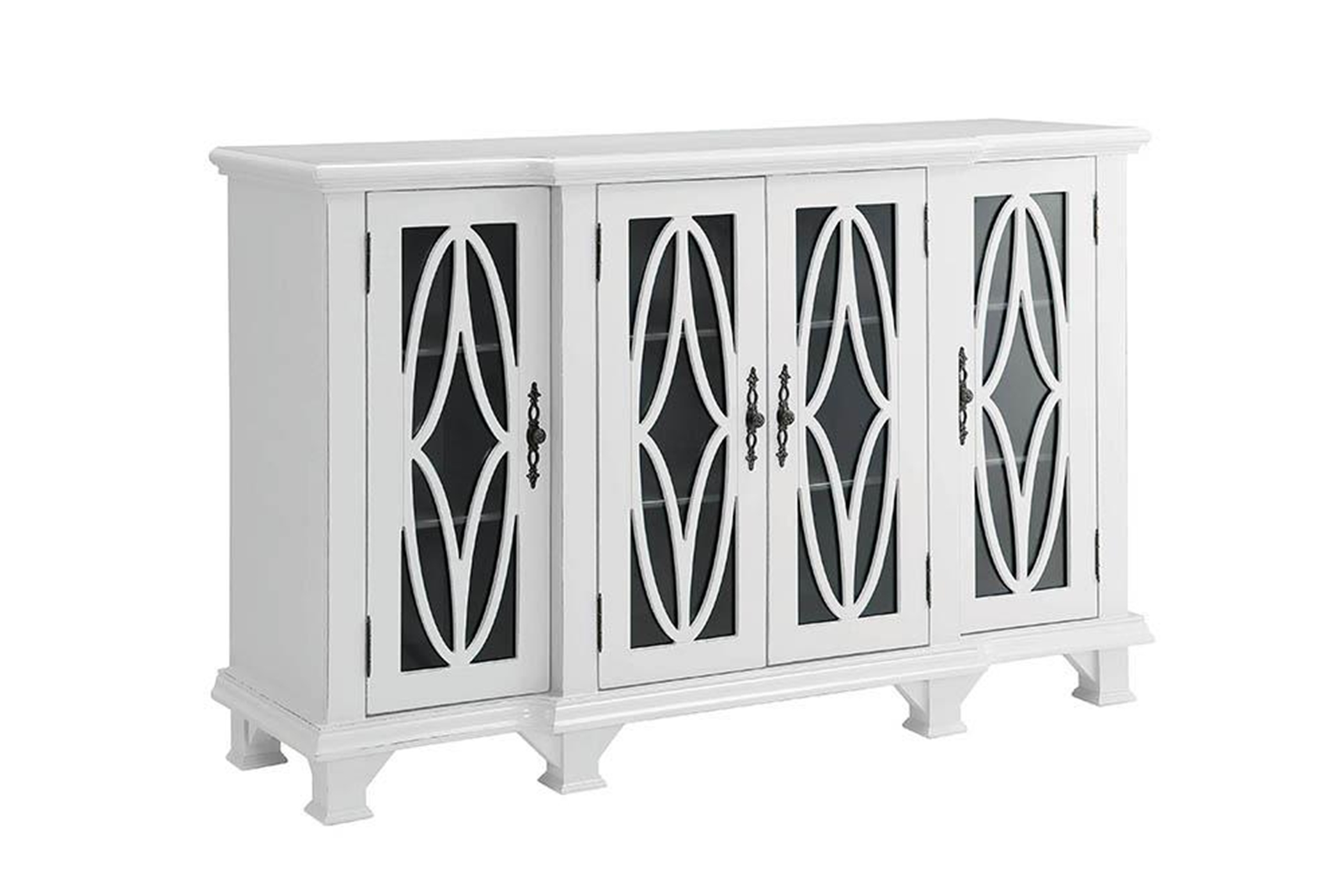 Transitional White Accent Cabinet - Click Image to Close