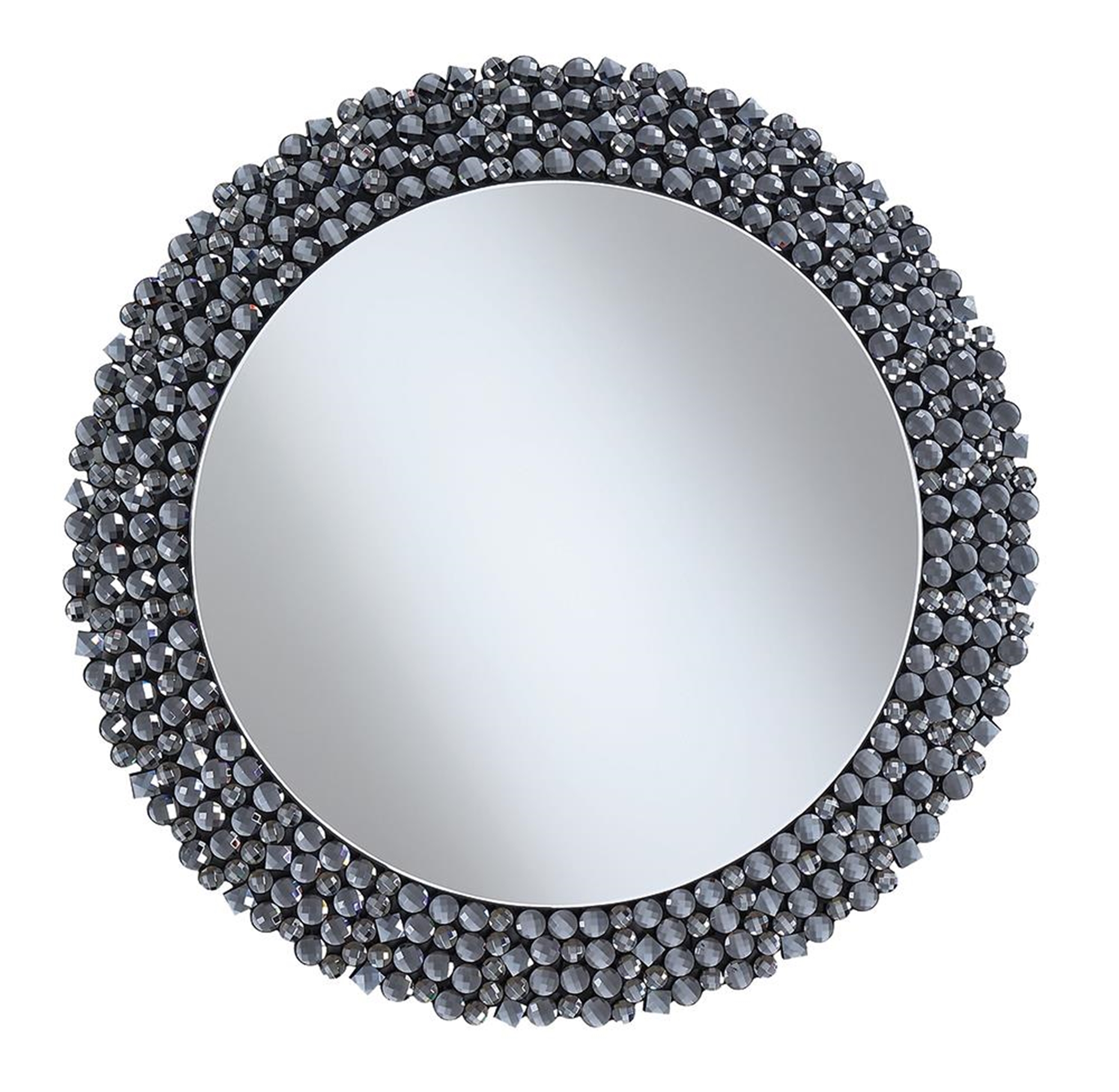 Contemporary Silver Wall Mirror - Click Image to Close