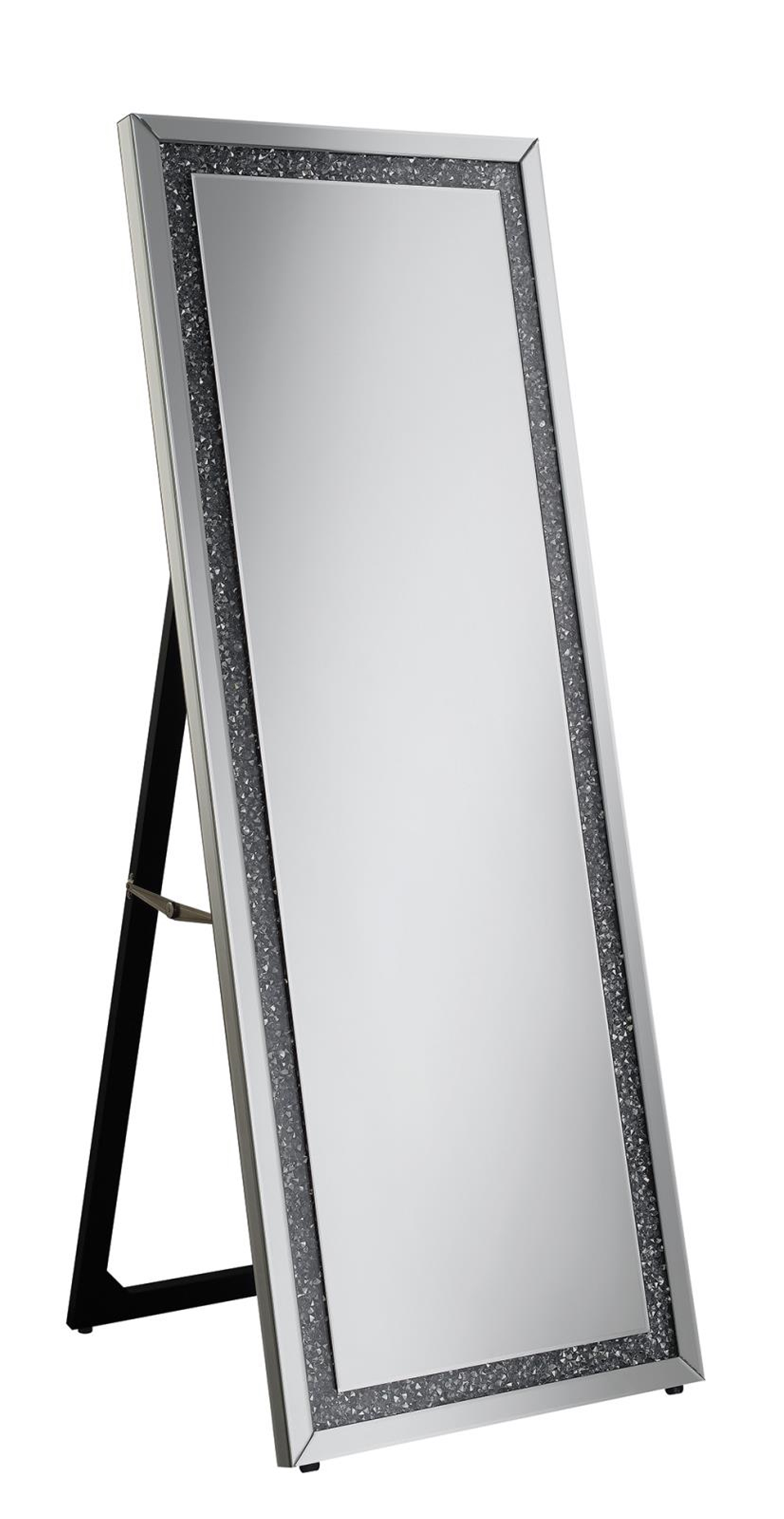 Silver Standing Cheval Mirror - Click Image to Close