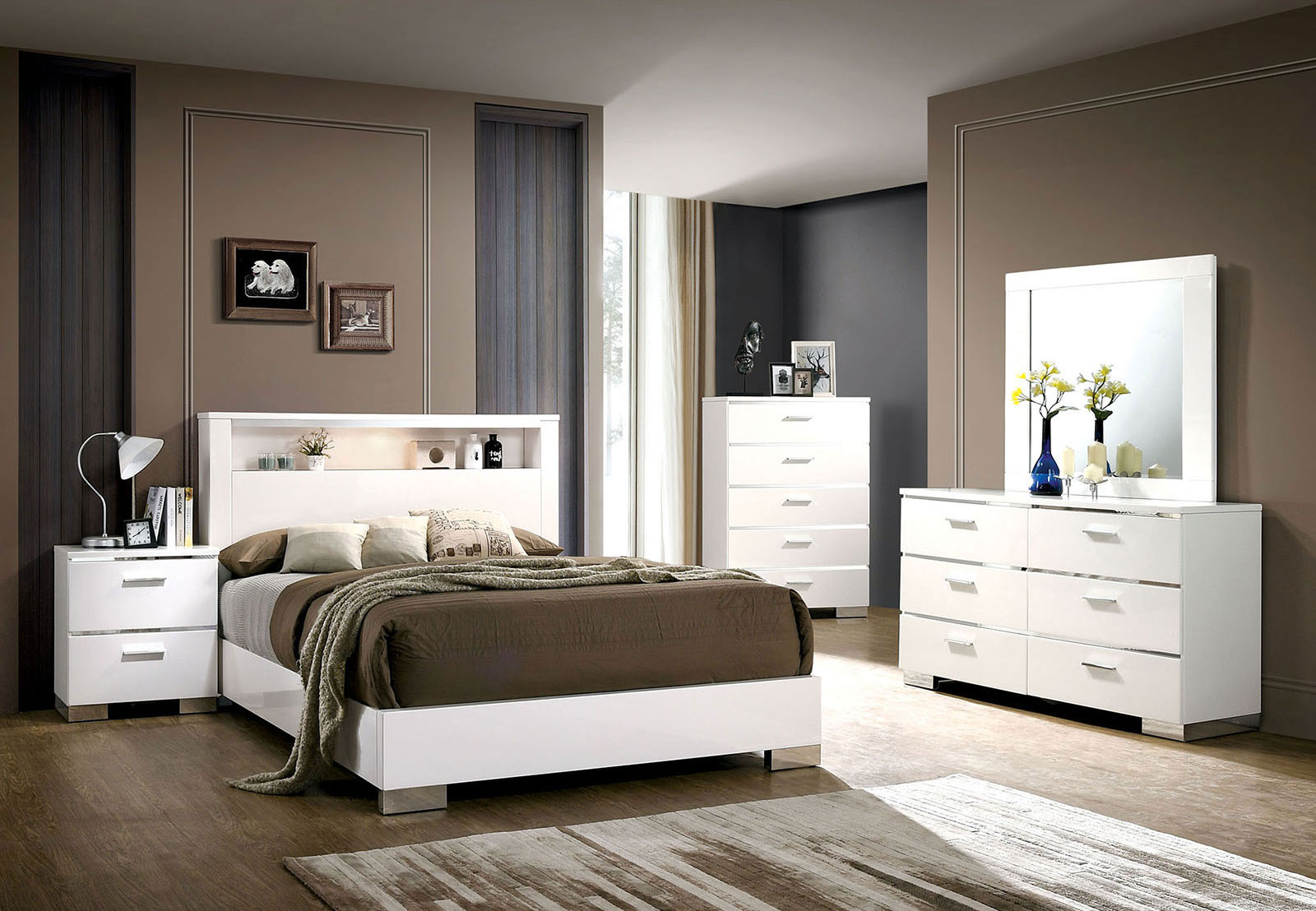 (image for) Malte White Qn. 5Pc W/2Ns