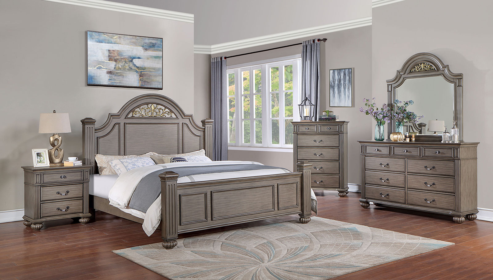 (image for) Syracuse Grey Qn. 4Pc 