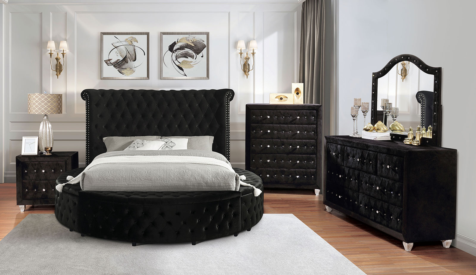 (image for) Sansom Black Qn. 4Pc 