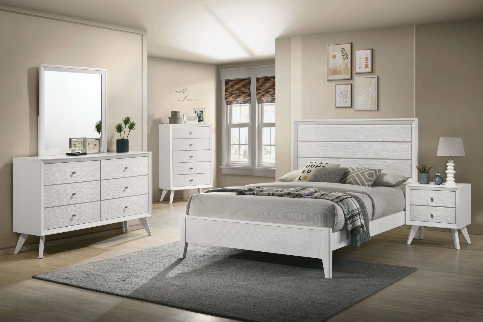 (image for) Dortmund White Qn. 5Pc W/2Ns